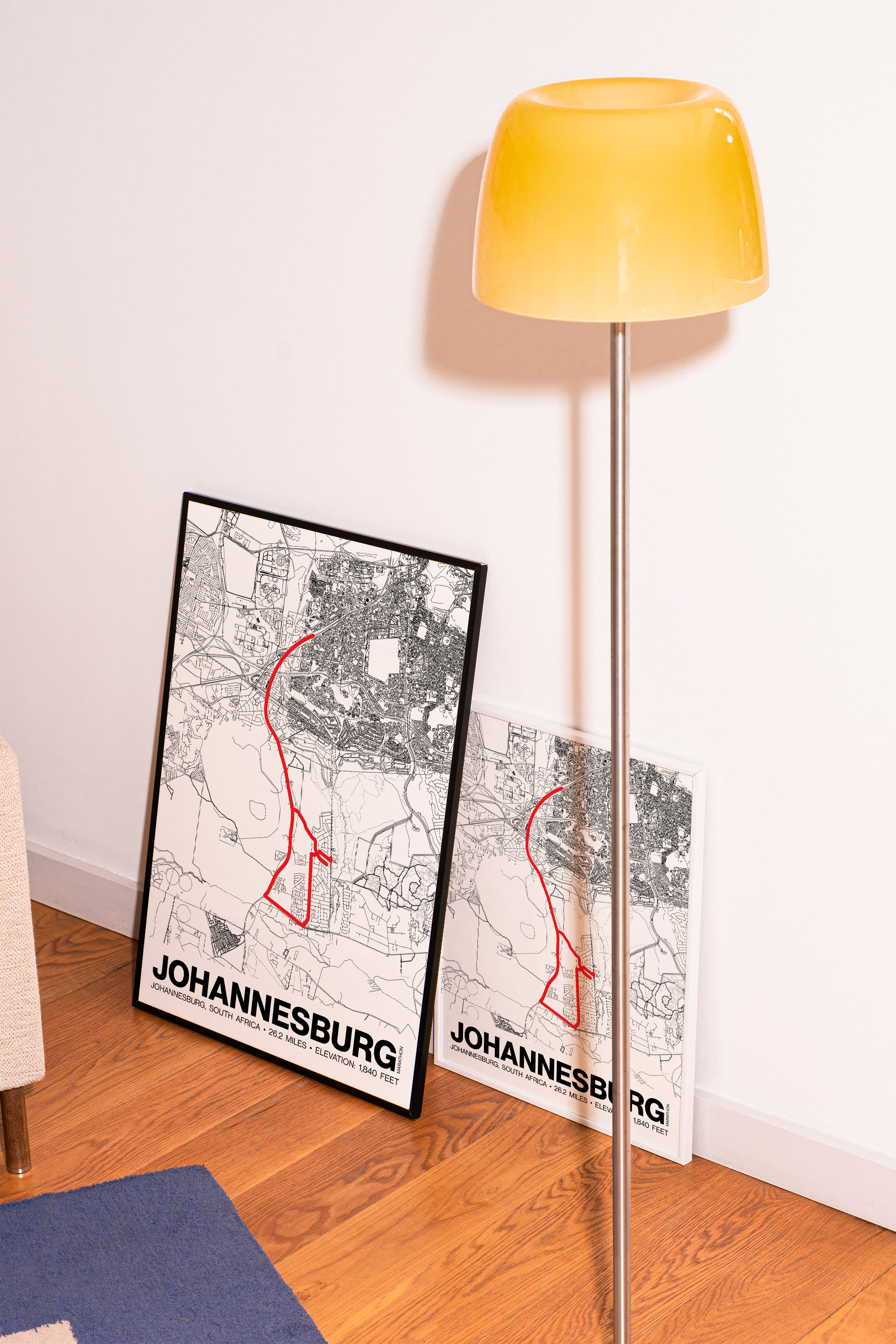 Johannesburg Marathon Poster - Grid Style