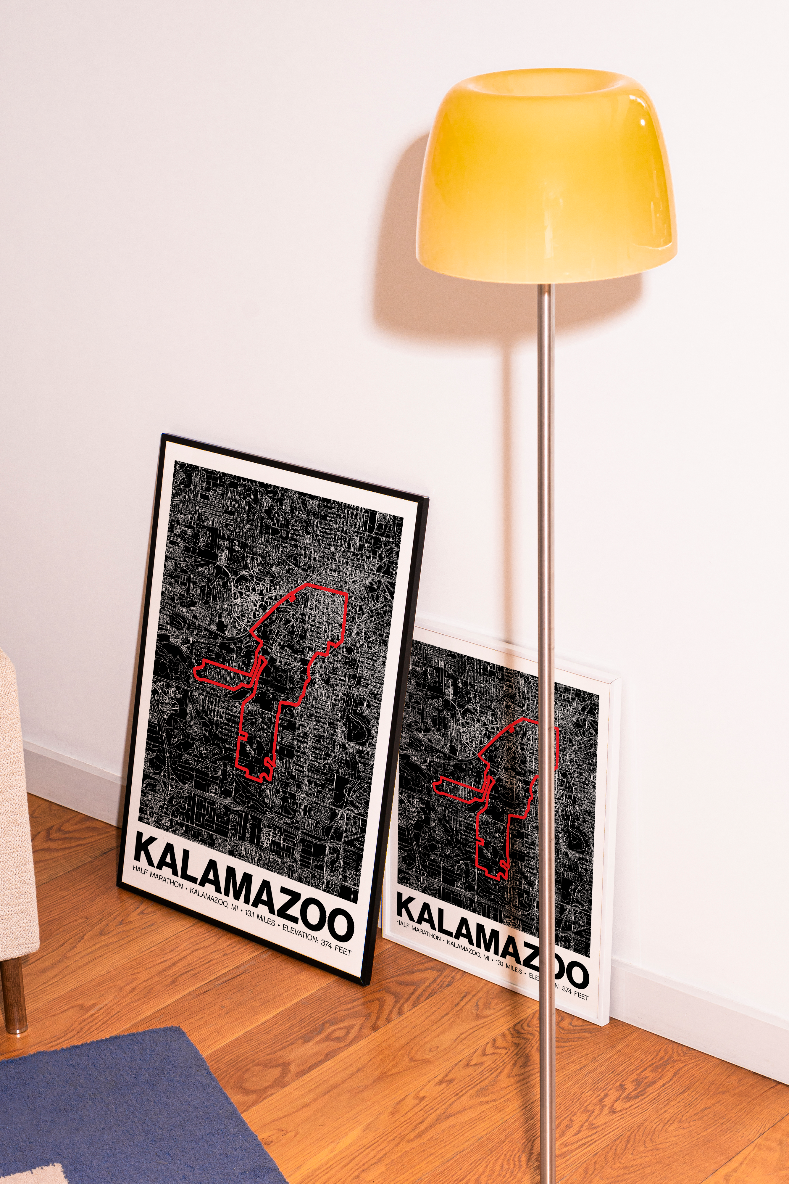 Kalamazoo Half Marathon Poster - Grid Style