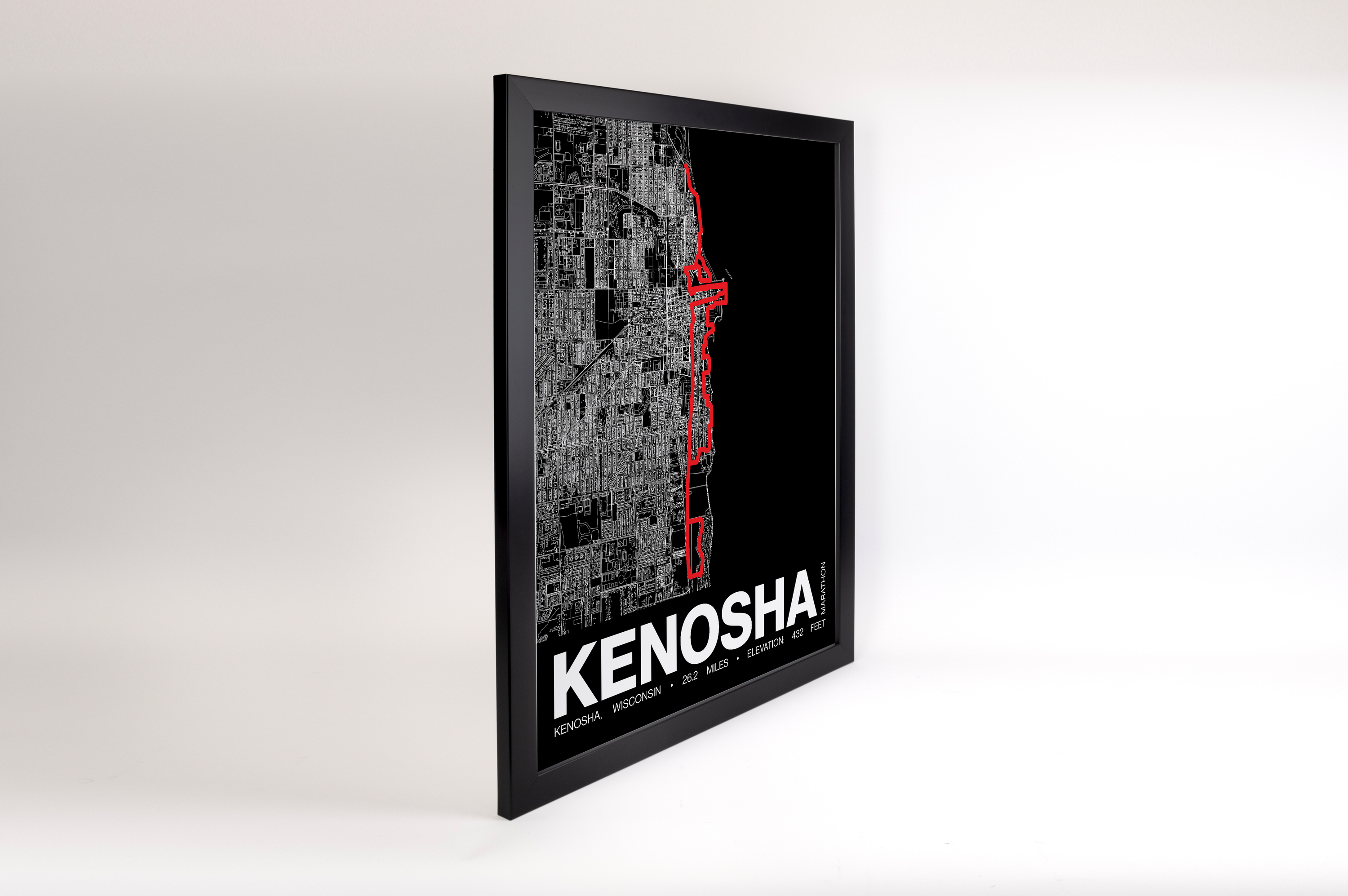 Kenosha Marathon Poster - Grid Style