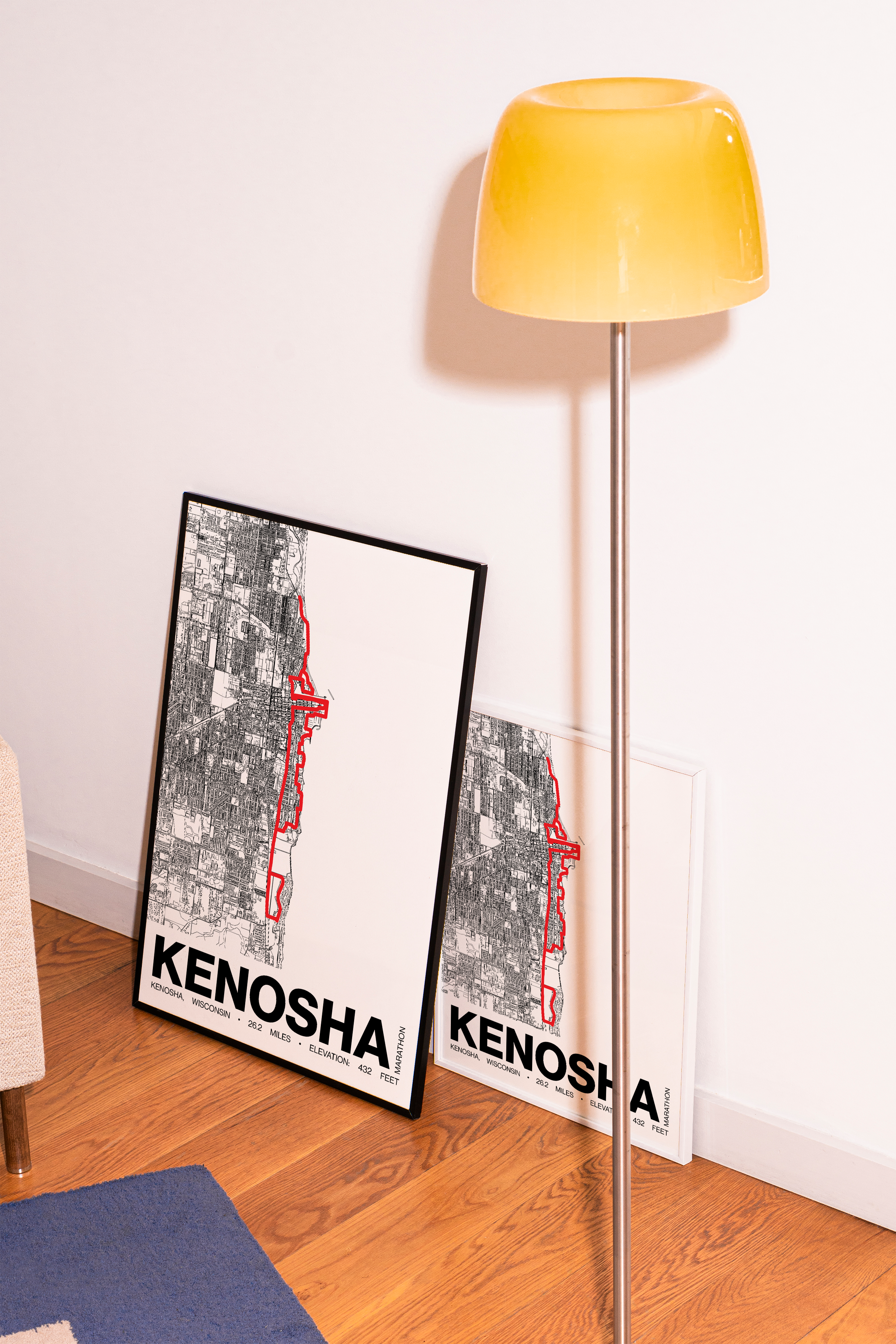 Kenosha Marathon Poster - Grid Style