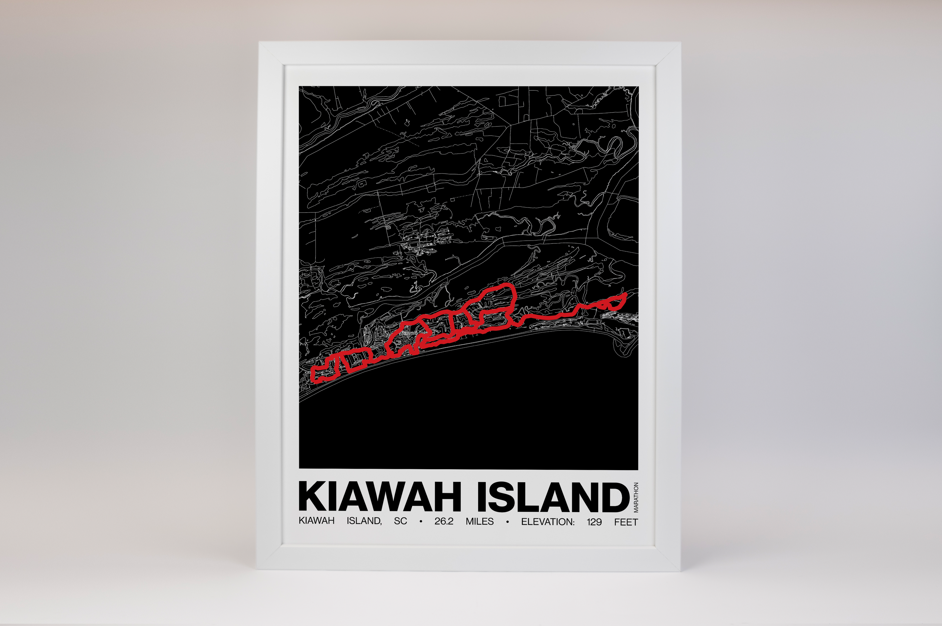 Kiawah Island Marathon Poster - Grid Style