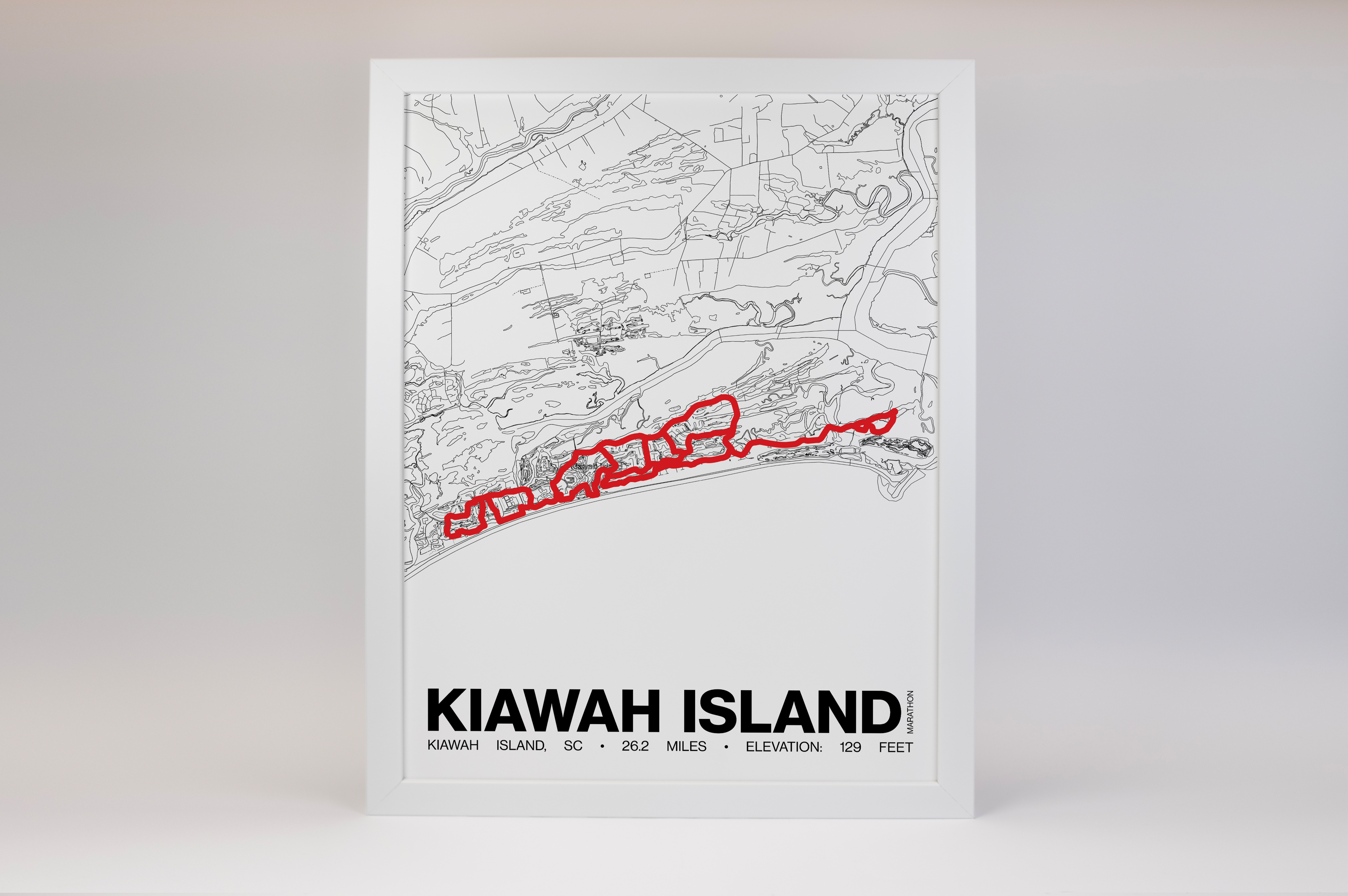 Kiawah Island Marathon Poster - Grid Style
