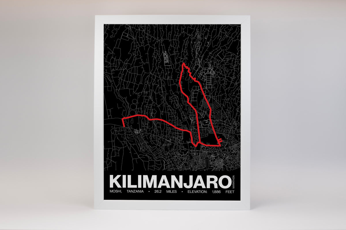 Kilimanjaro Marathon Poster - Grid Style