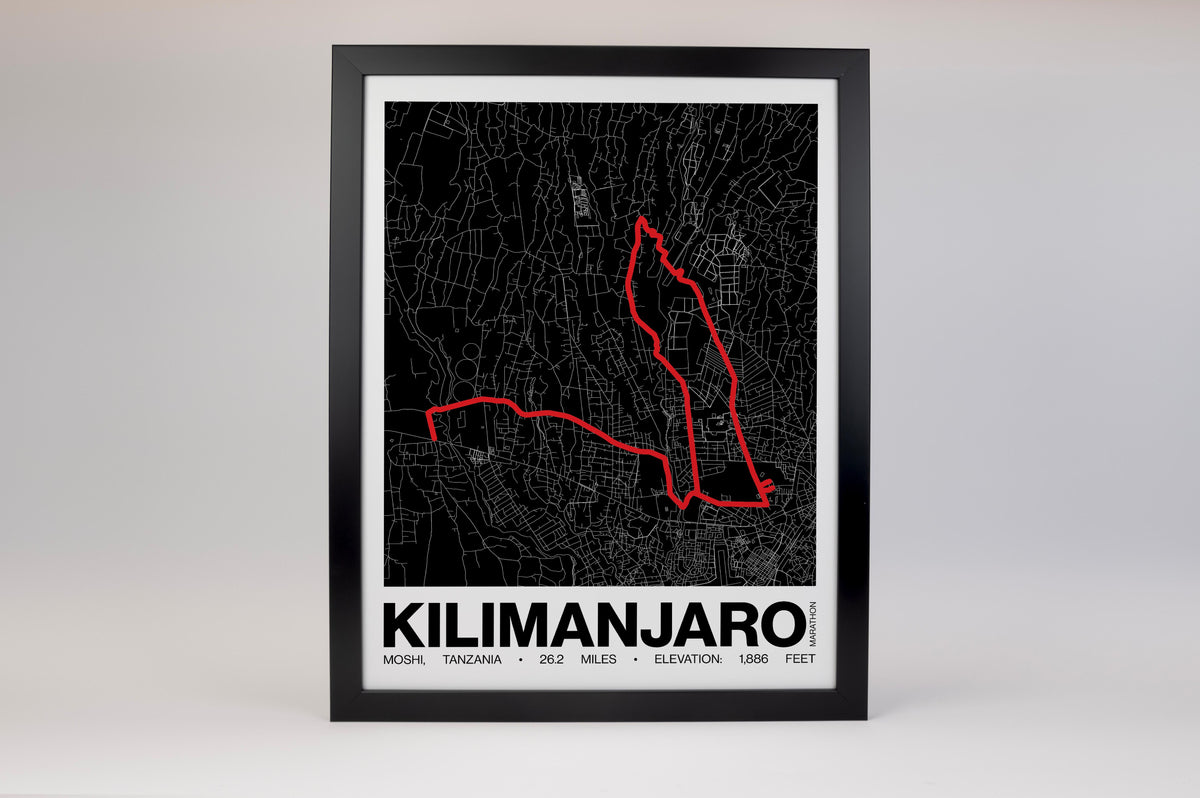 Kilimanjaro Marathon Poster - Grid Style