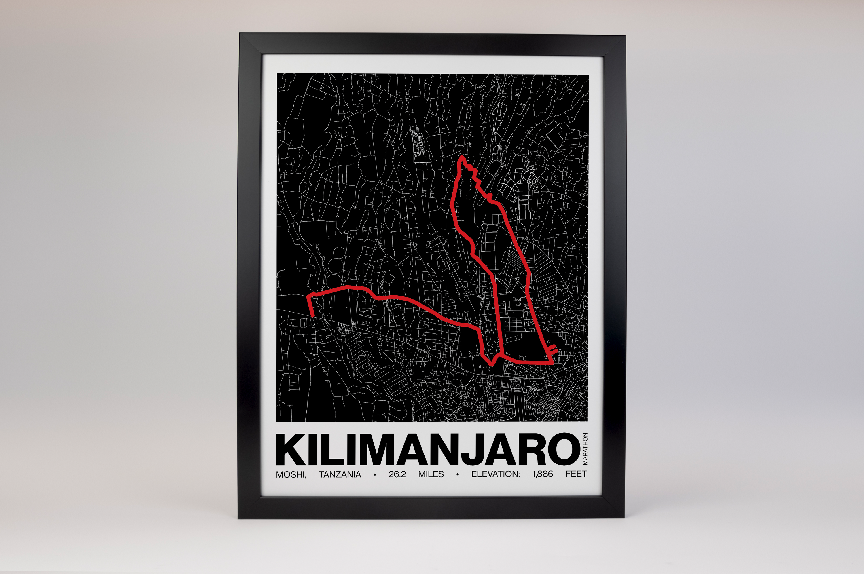 Kilimanjaro Marathon Poster - Grid Style