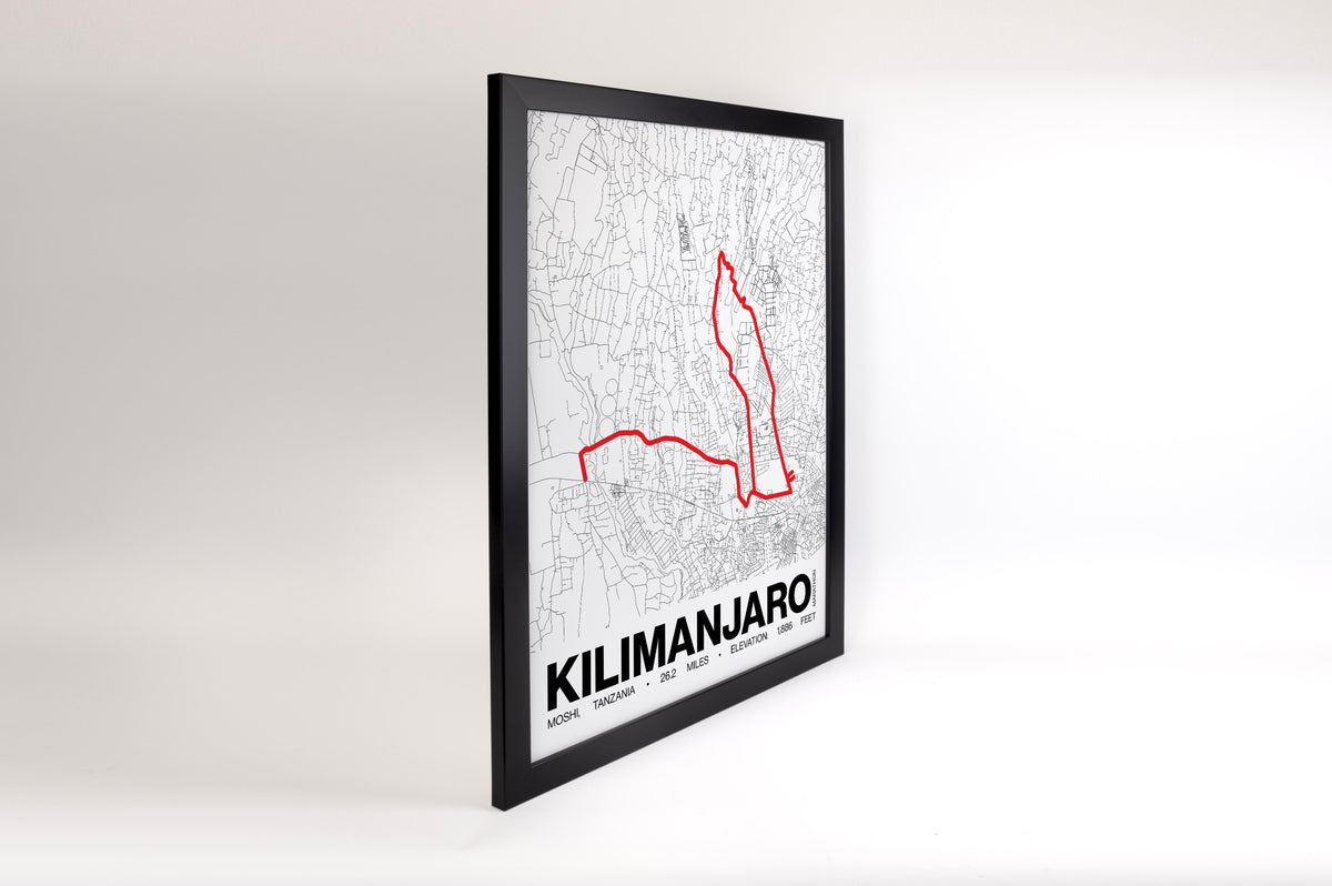 Kilimanjaro Marathon Poster - Grid Style