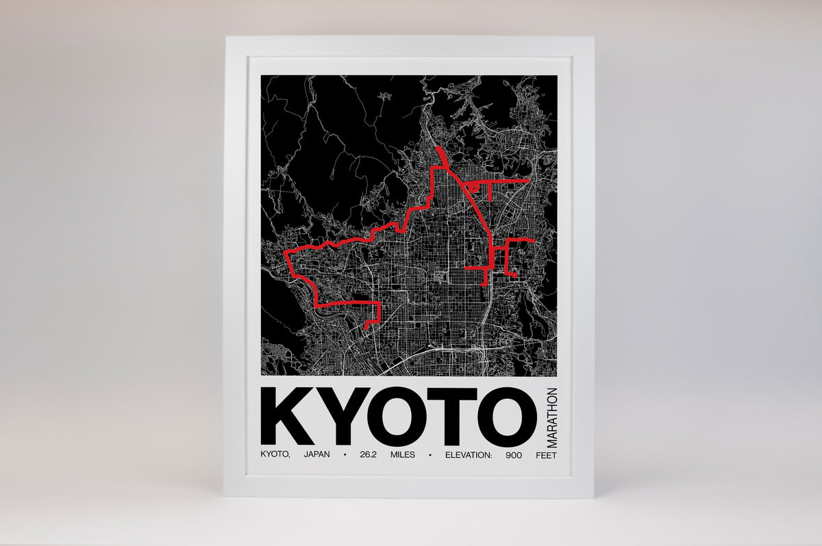 Kyoto Marathon Poster - Grid Style