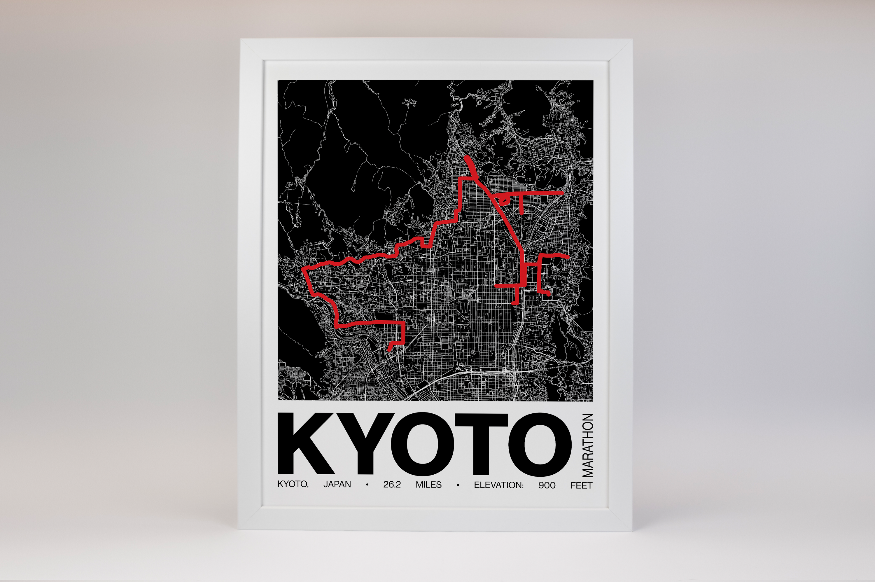 Kyoto Marathon Poster - Grid Style