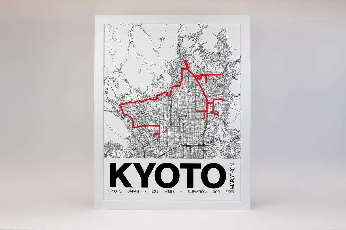 Kyoto Marathon Poster - Grid Style