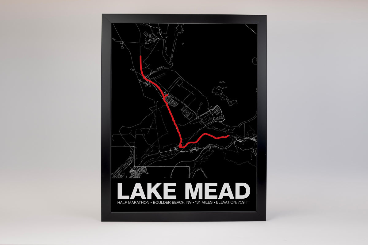 Lake Mead Half Marathon Poster - Grid Style