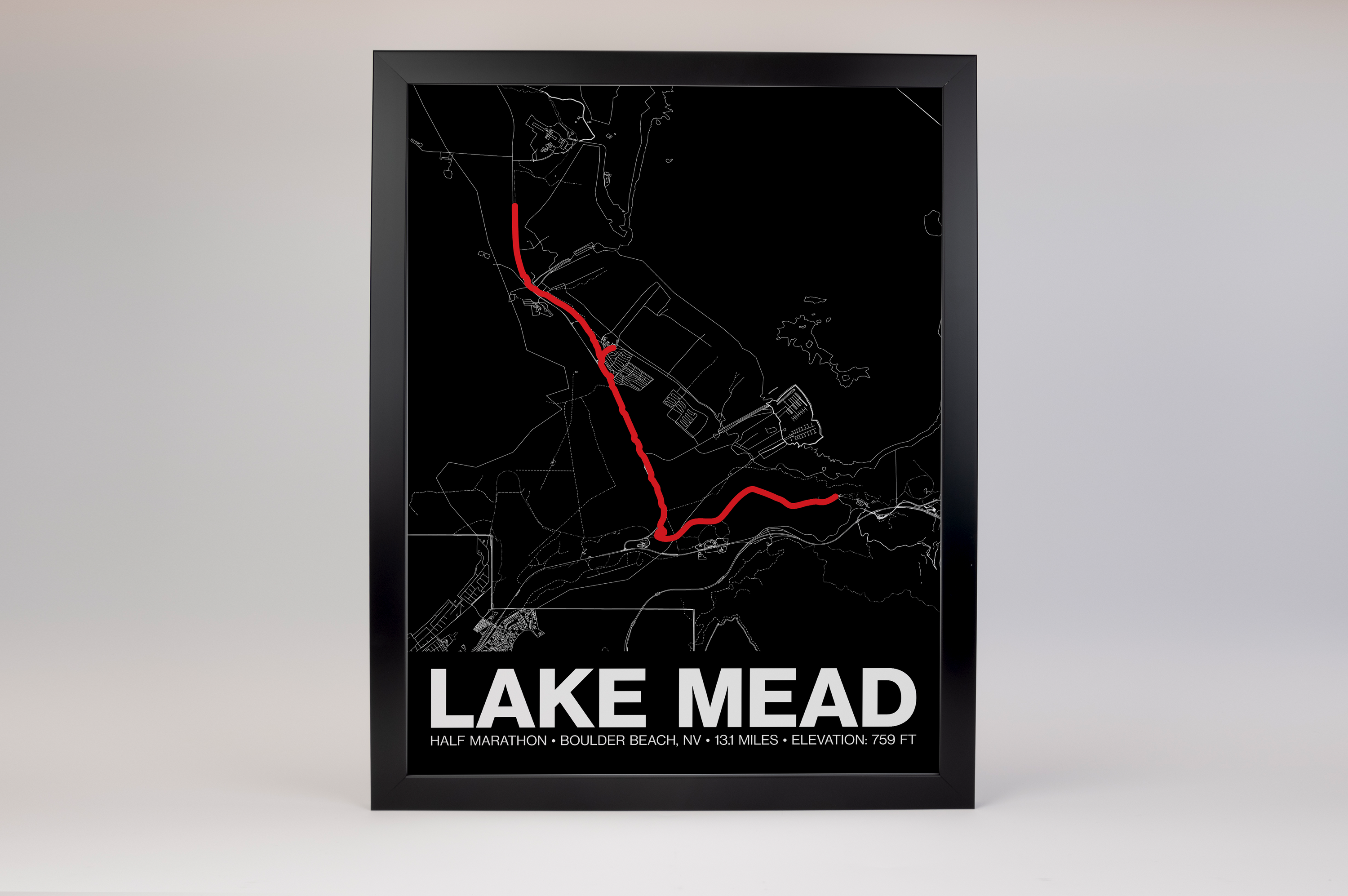 Lake Mead Half Marathon Poster - Grid Style
