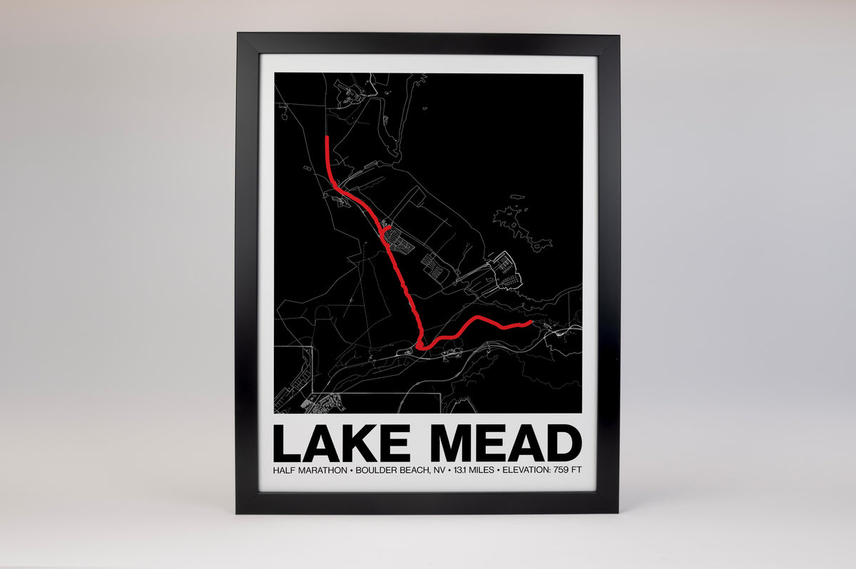 Lake Mead Half Marathon Poster - Grid Style