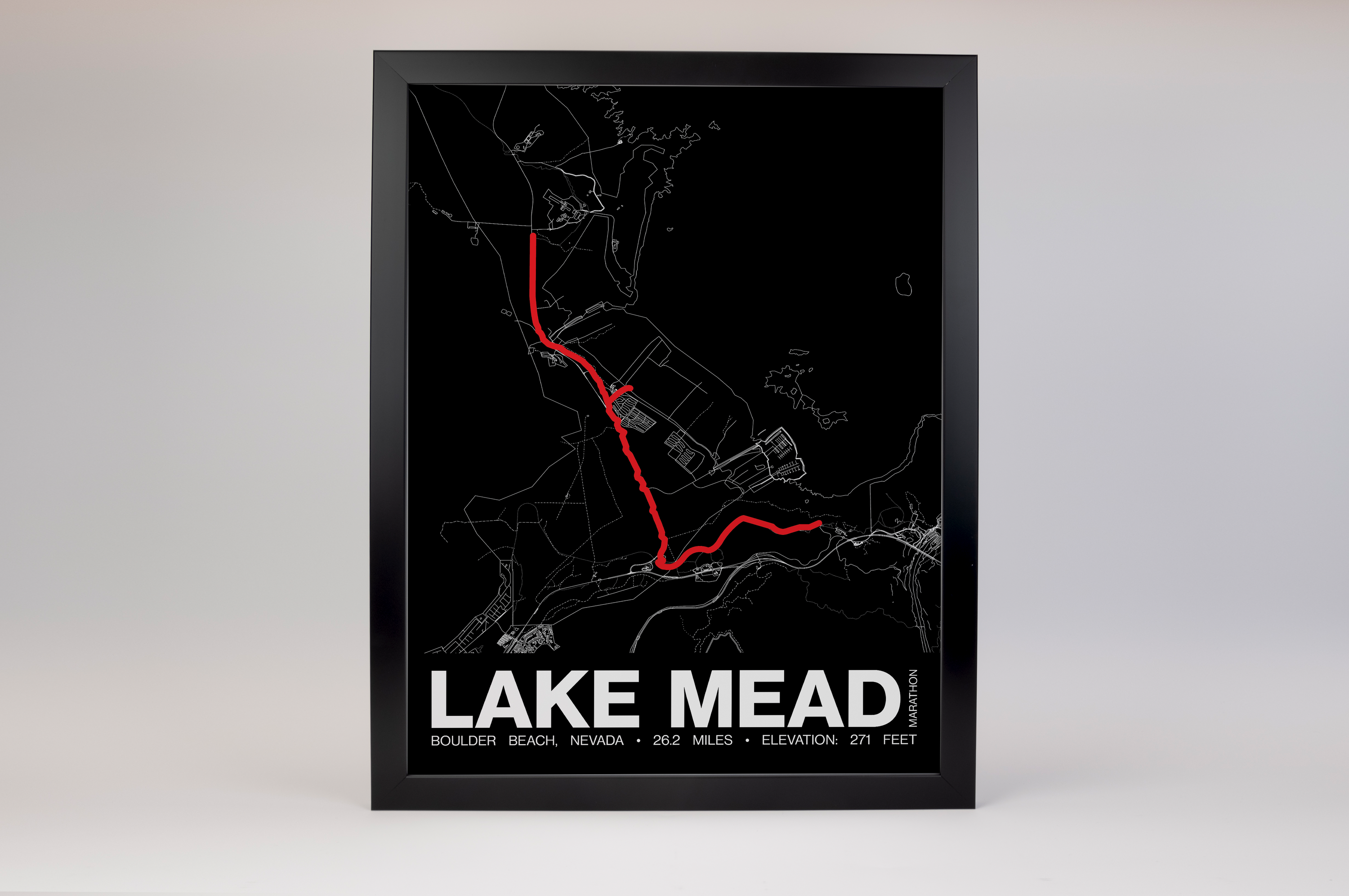 Lake Mead Marathon Poster - Grid Style