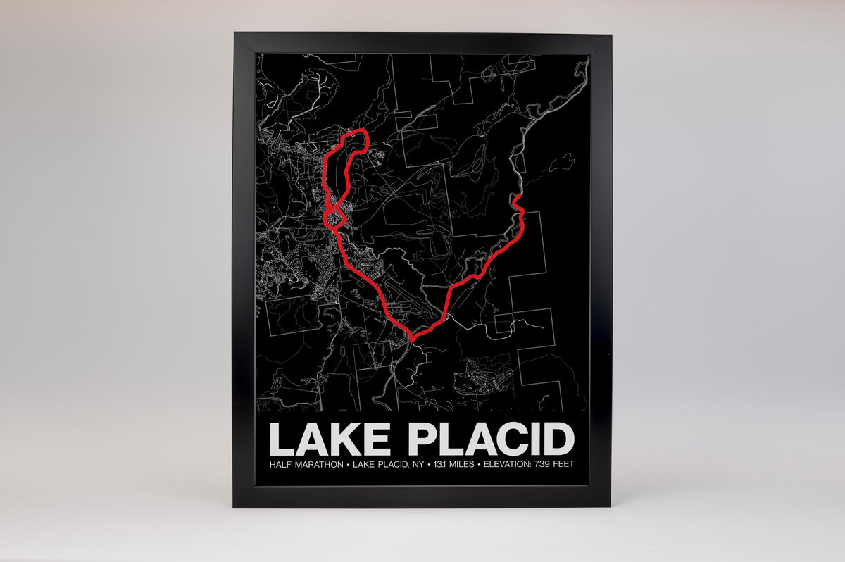 Lake Placid Half Marathon Poster - Grid Style