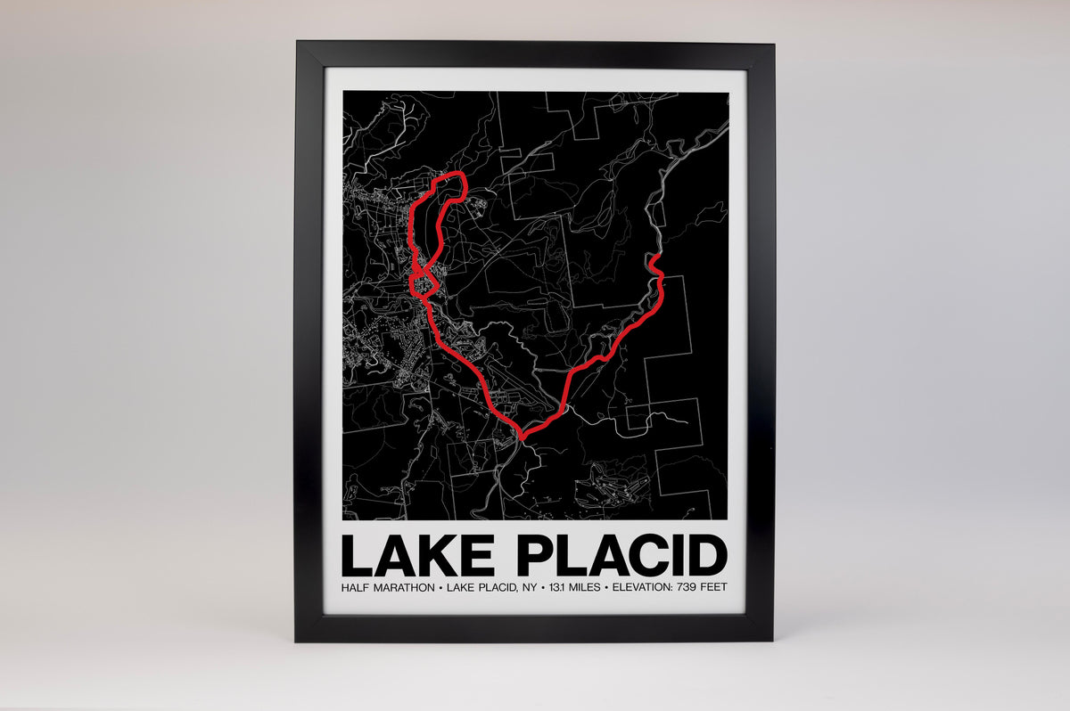 Lake Placid Half Marathon Poster - Grid Style