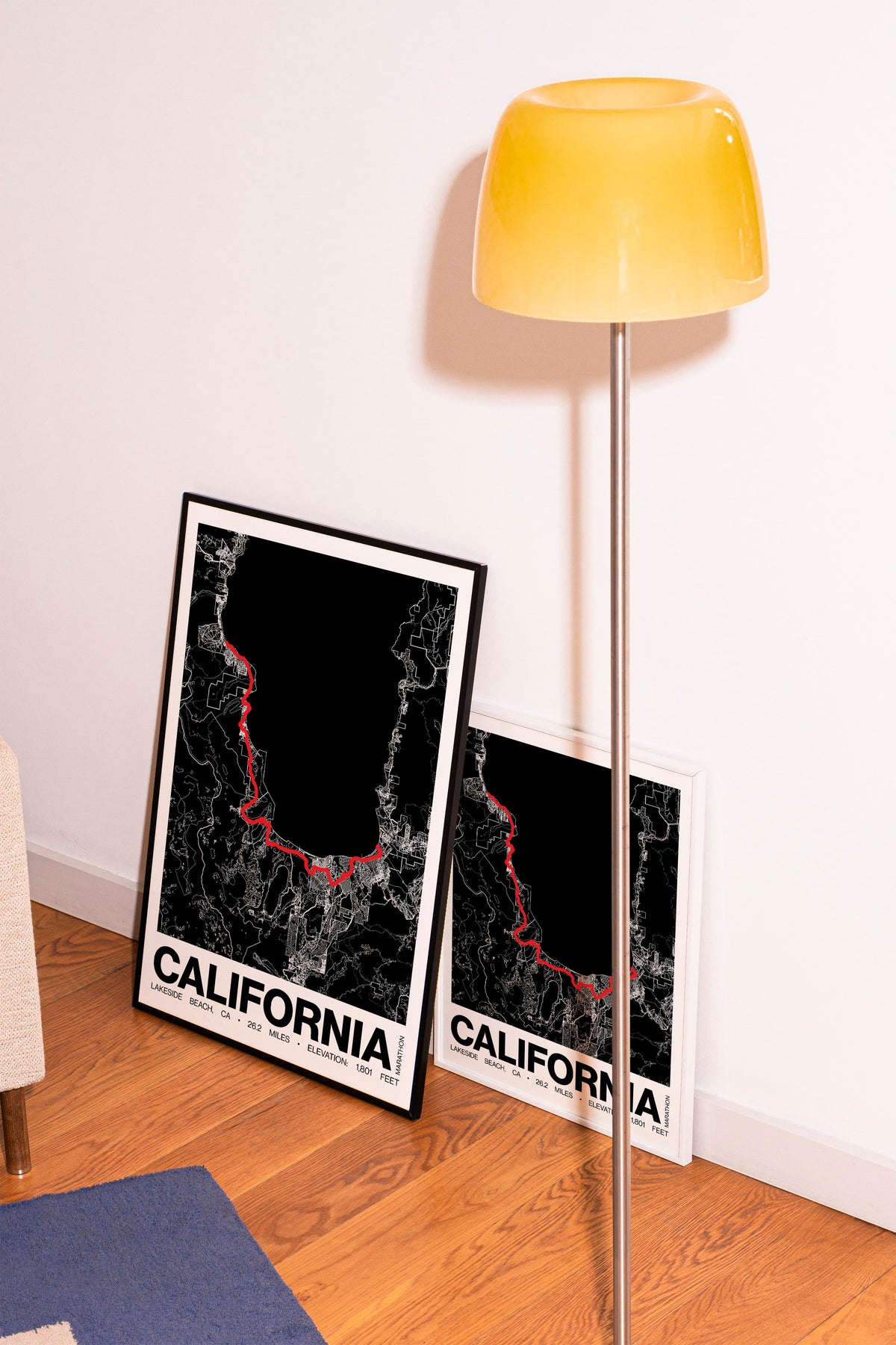 Lake Tahoe California Marathon Poster - Grid Style