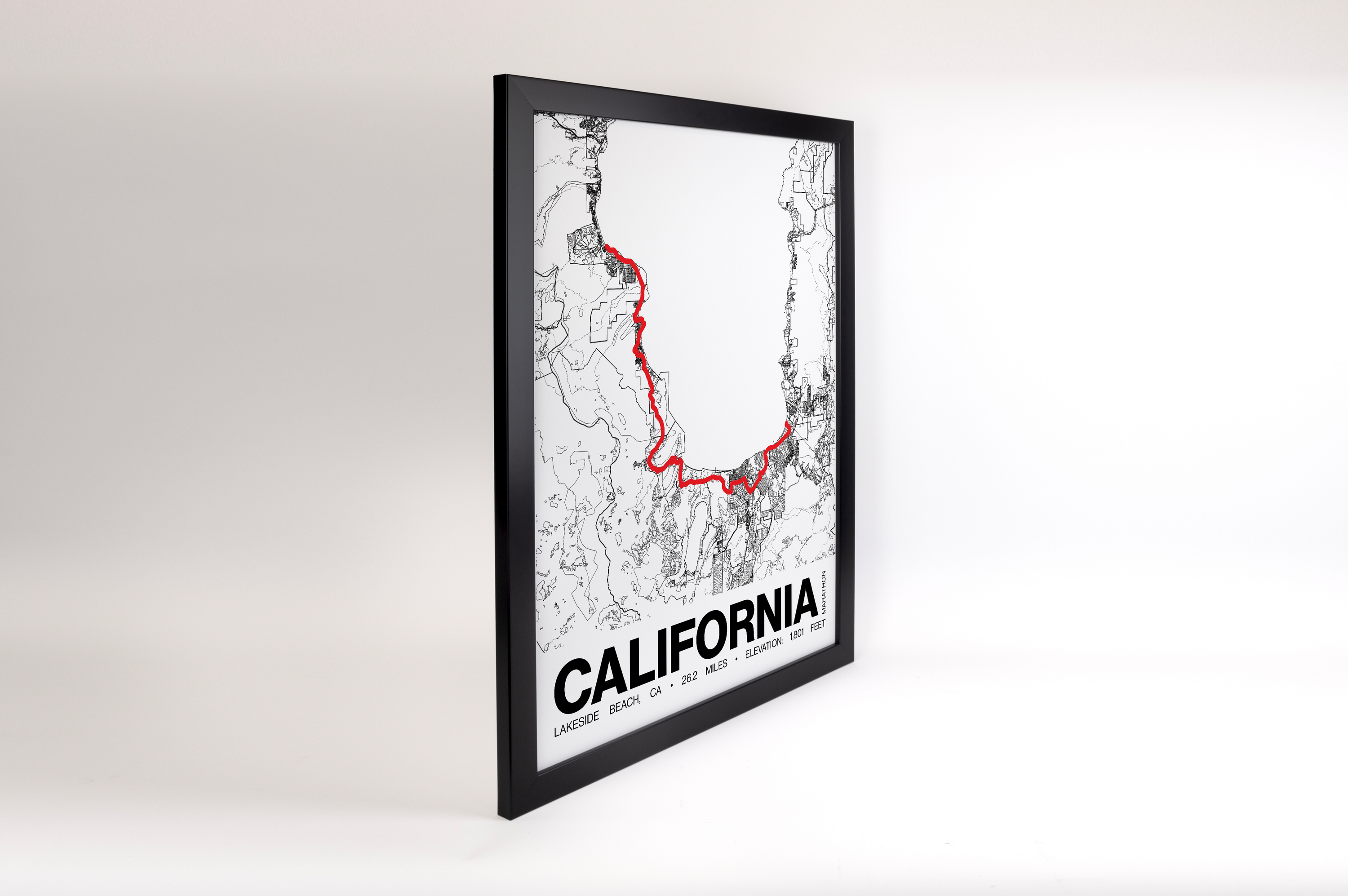 Lake Tahoe California Marathon Poster - Grid Style