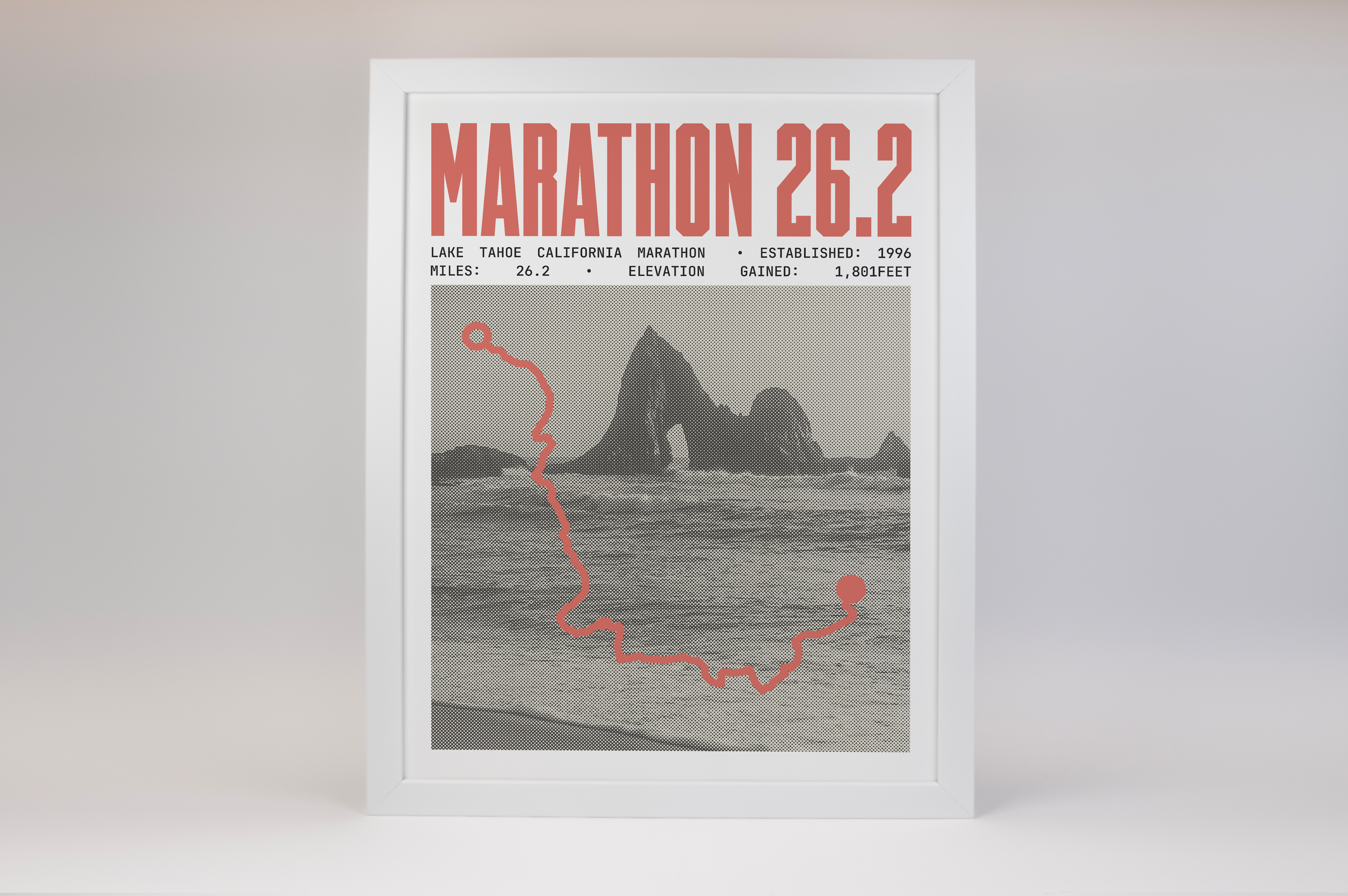Lake Tahoe California Marathon Poster