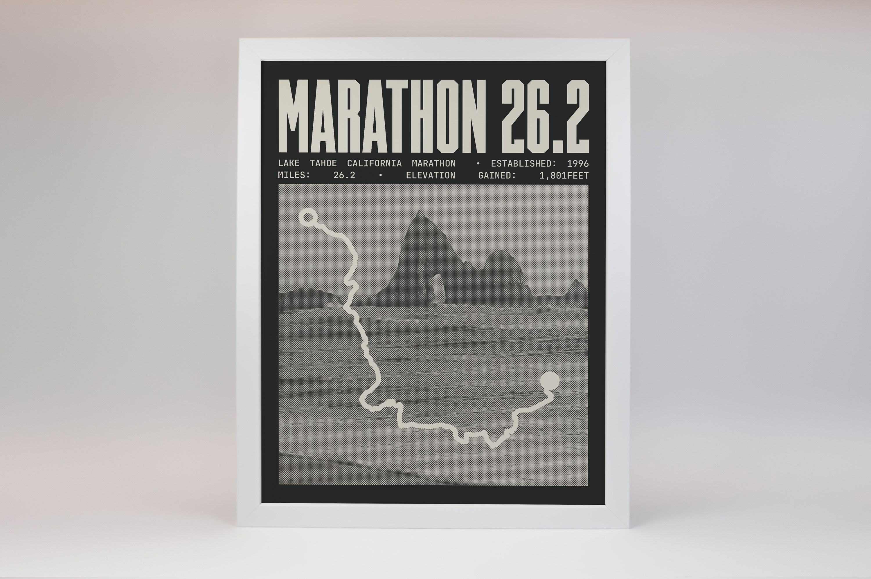 Lake Tahoe California Marathon Poster