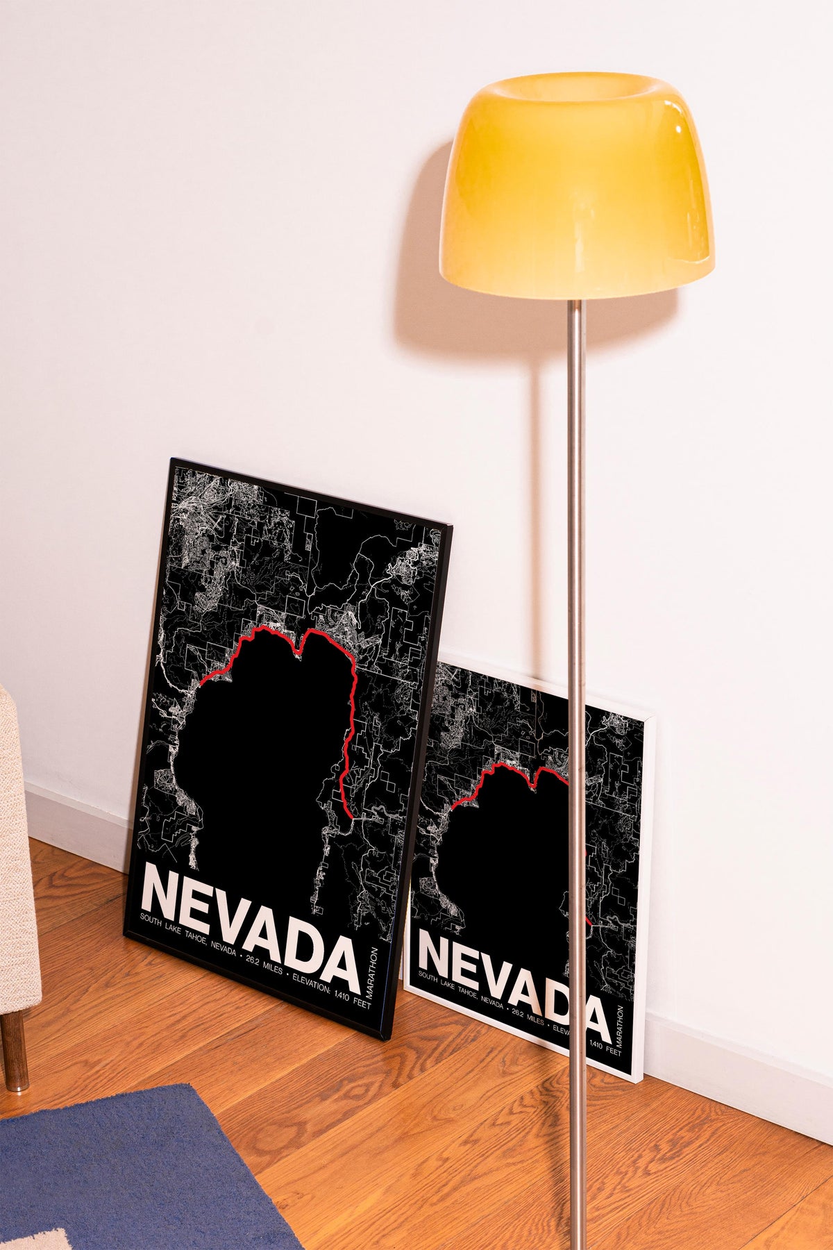 Lake Tahoe Nevada Marathon Poster - Grid Style
