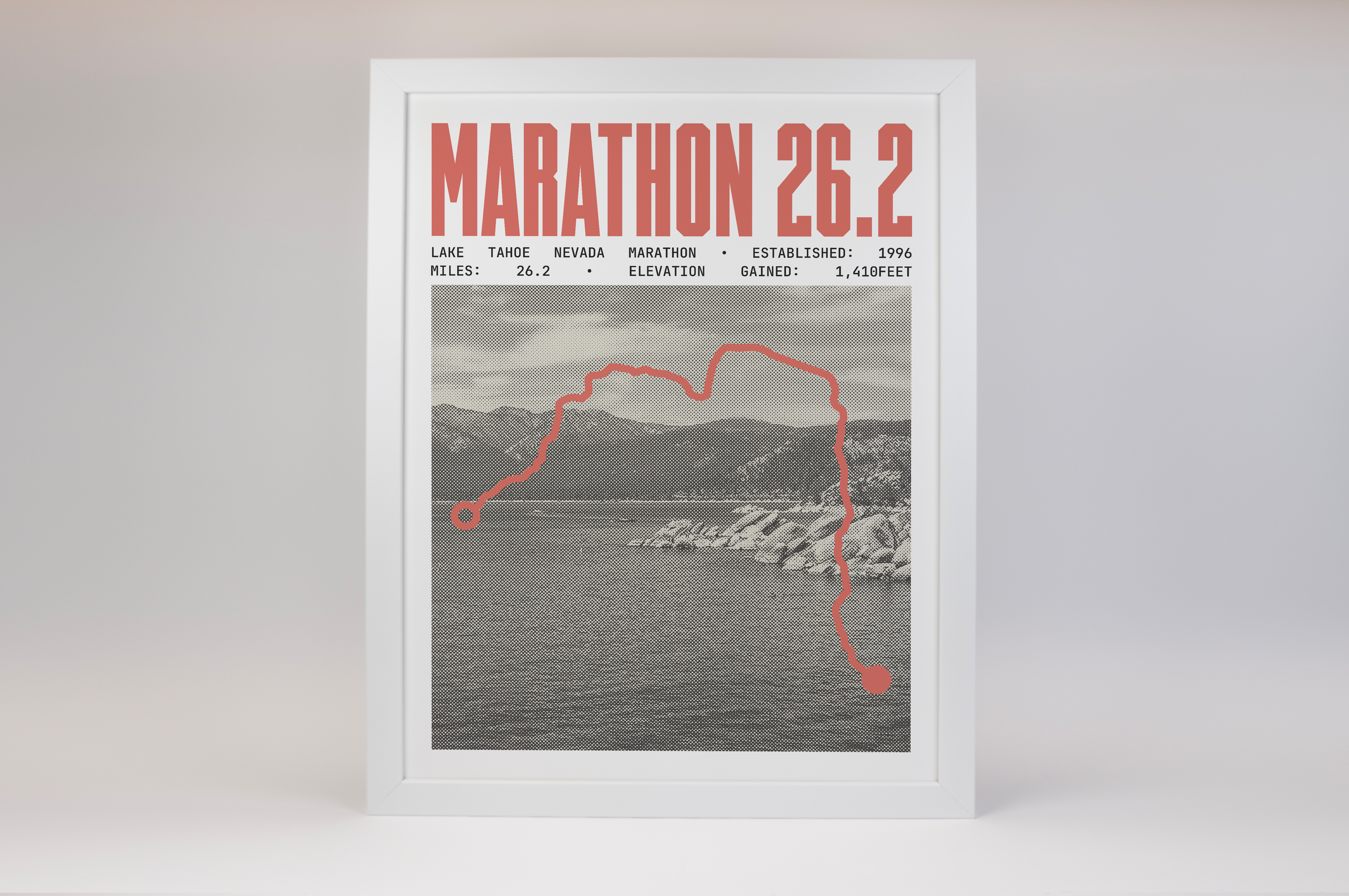 Lake Tahoe Nevada Marathon Poster