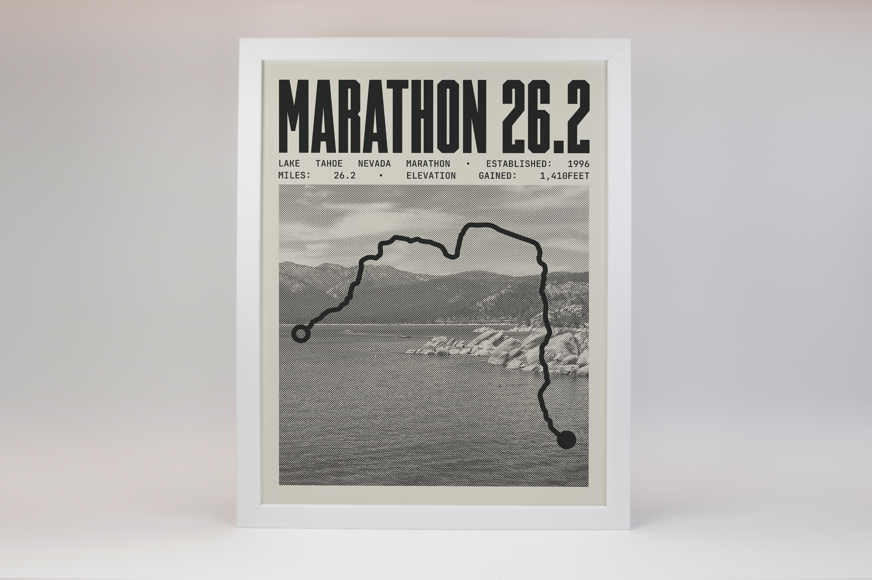 Lake Tahoe Nevada Marathon Poster