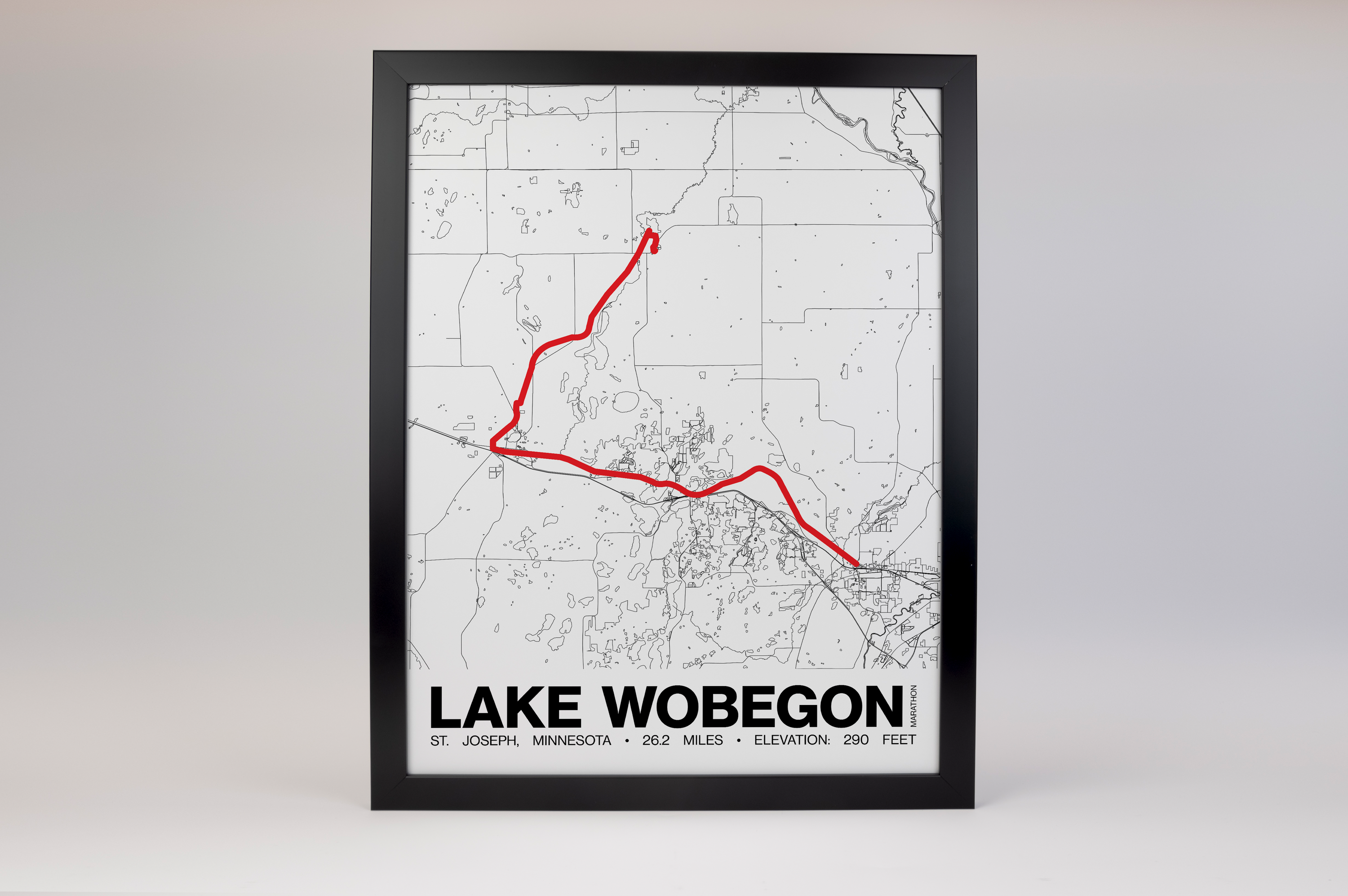 Lake Wobegon Marathon Poster - Grid Style