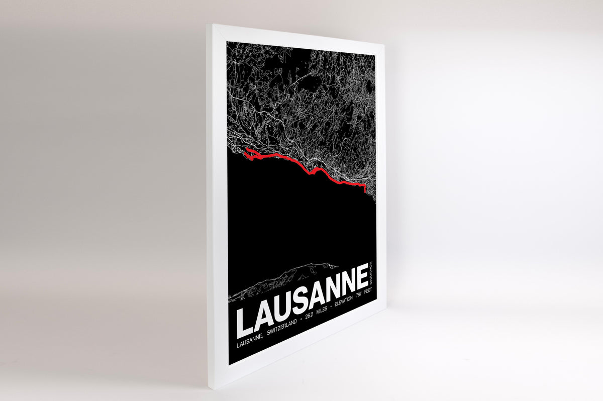 Lausanne Marathon Poster - Grid Style