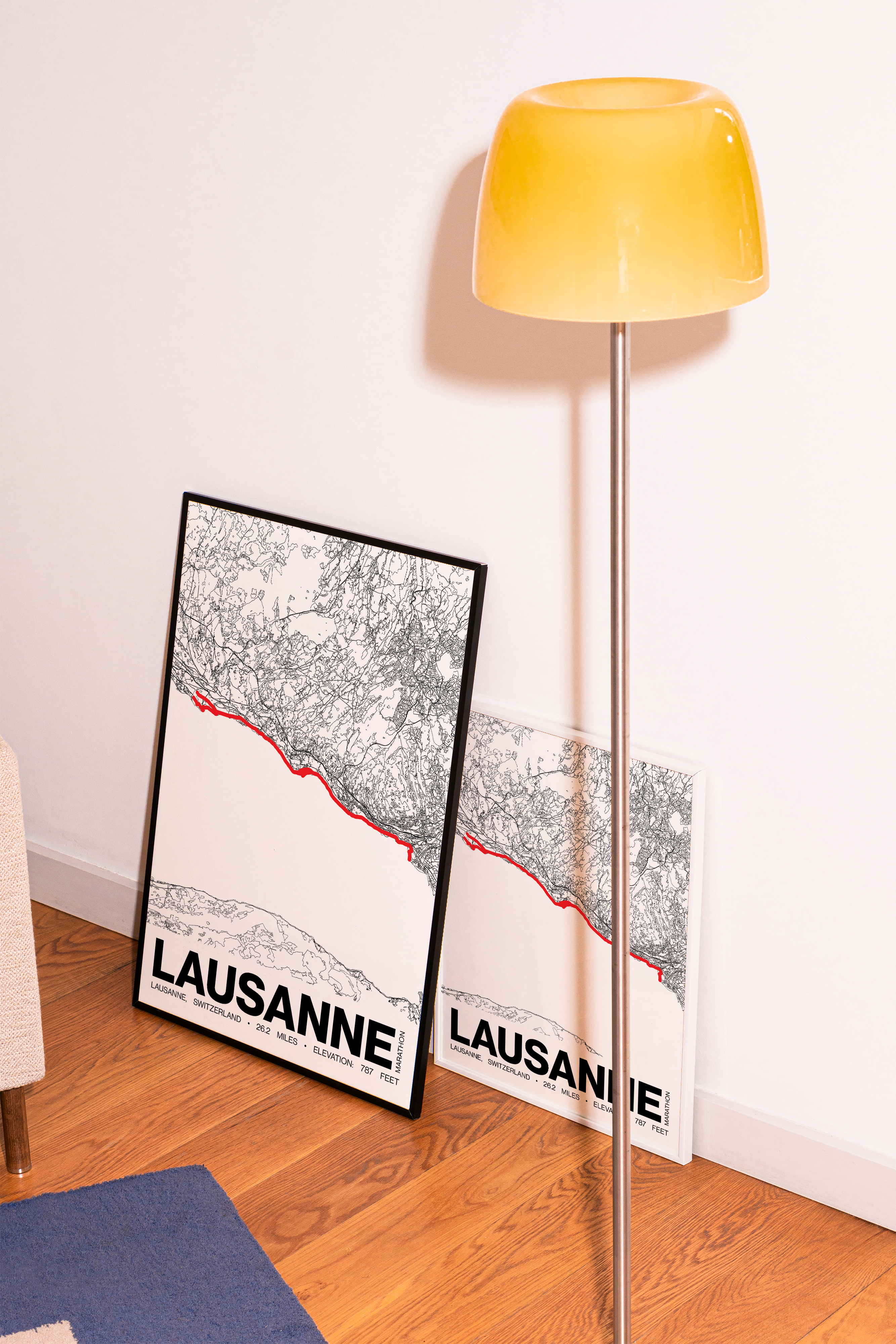 Lausanne Marathon Poster - Grid Style