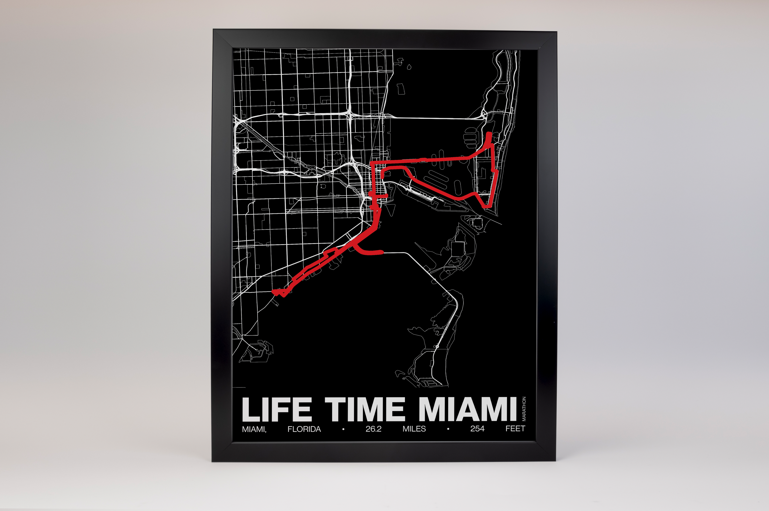 Life Time Miami Marathon Poster - Grid Style
