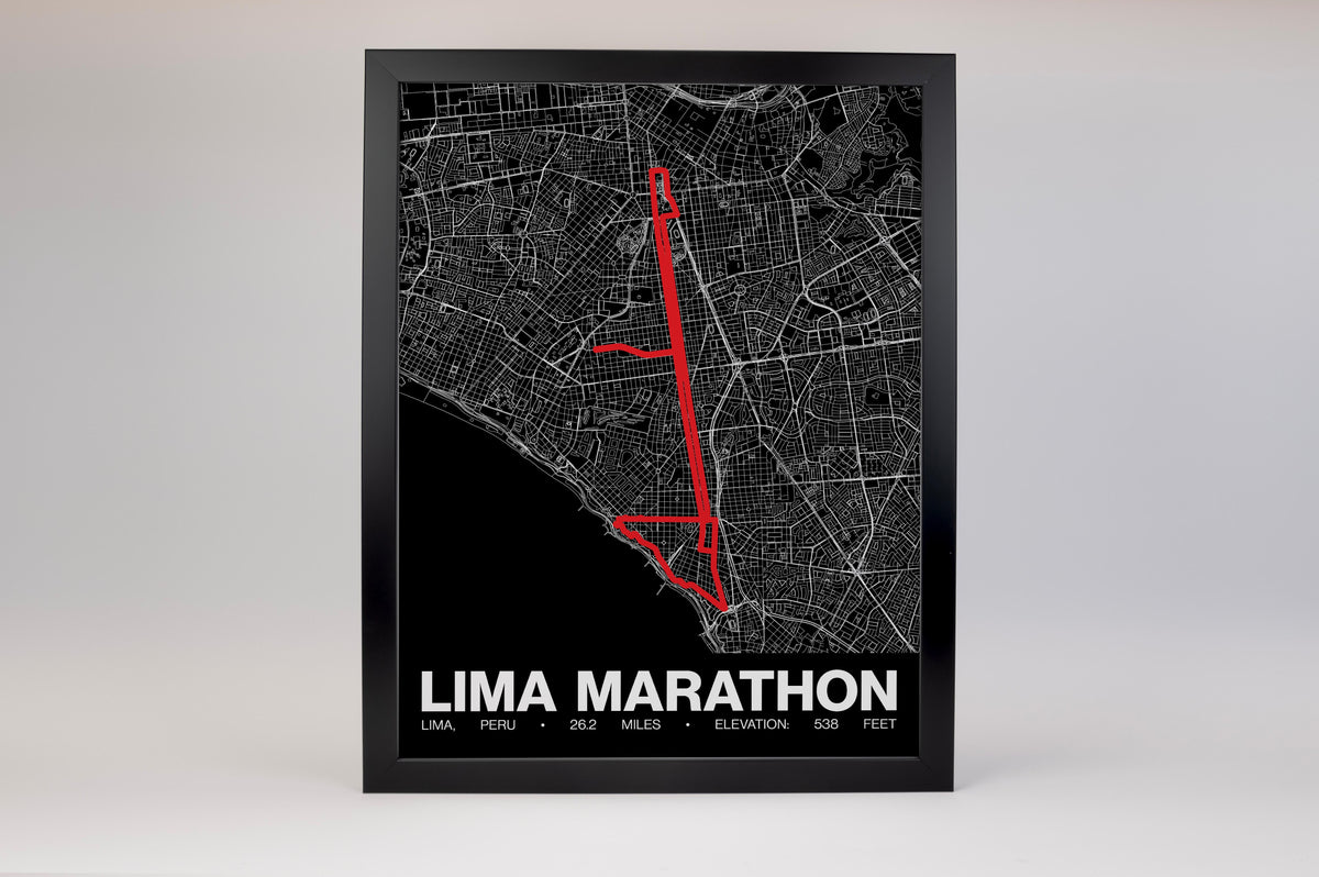 Lima Marathon Poster - Grid Style