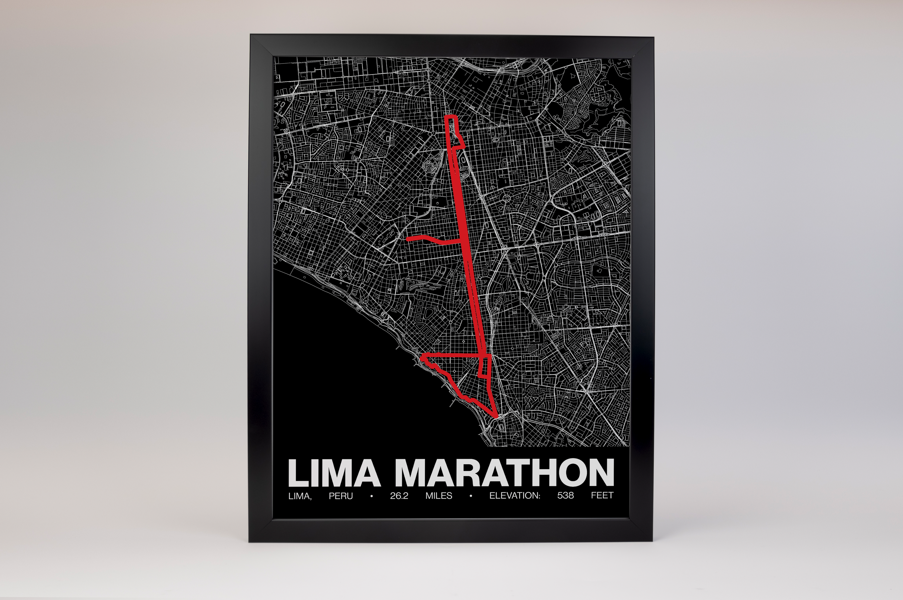 Lima Marathon Poster - Grid Style