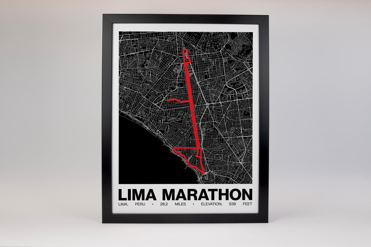 Lima Marathon Poster - Grid Style