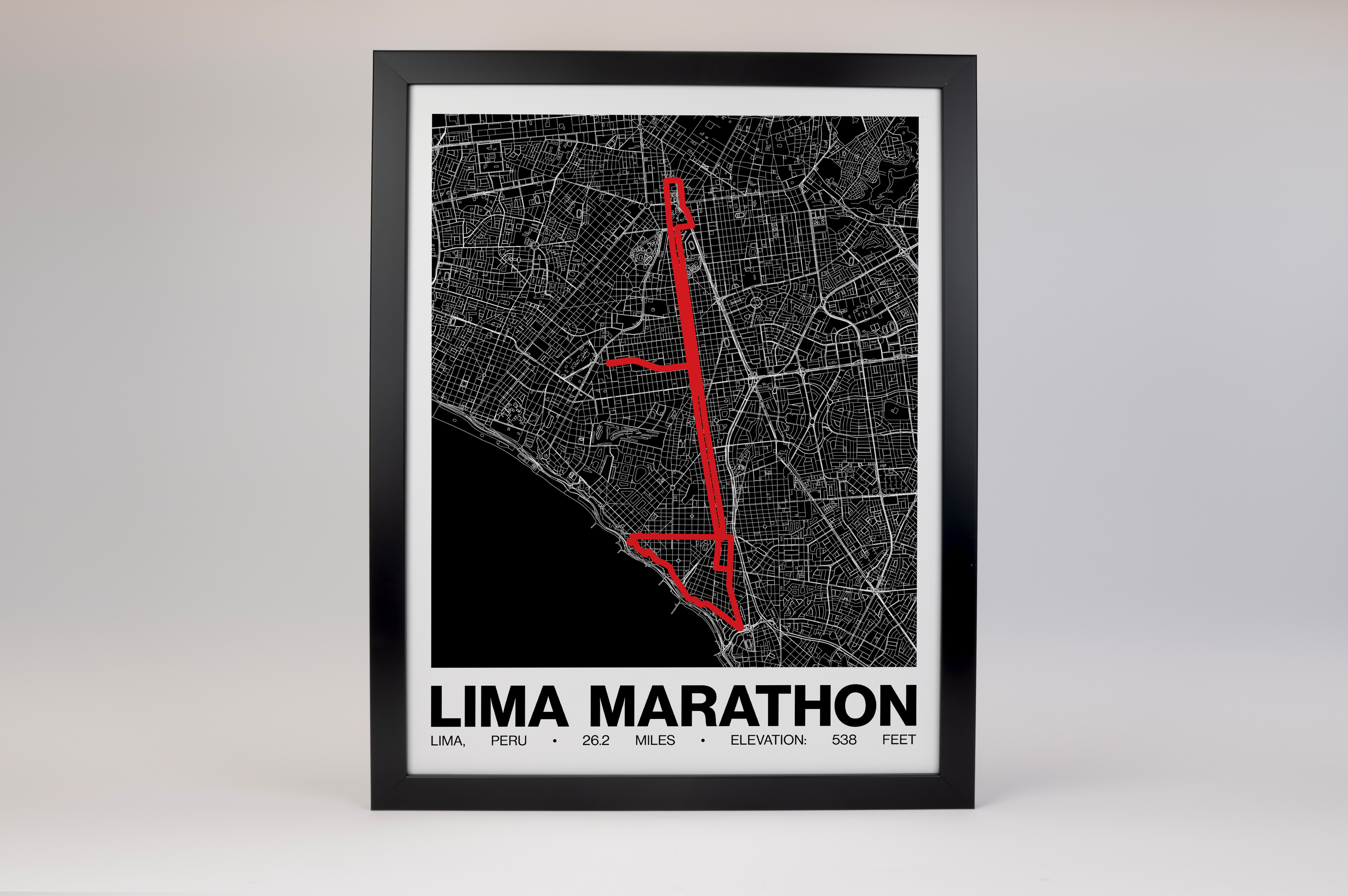 Lima Marathon Poster - Grid Style