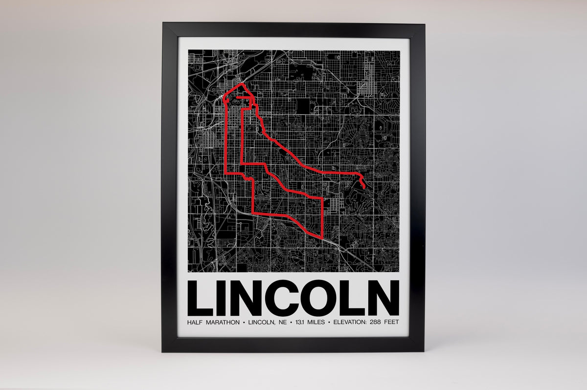 Lincoln Half Marathon Poster - Grid Style