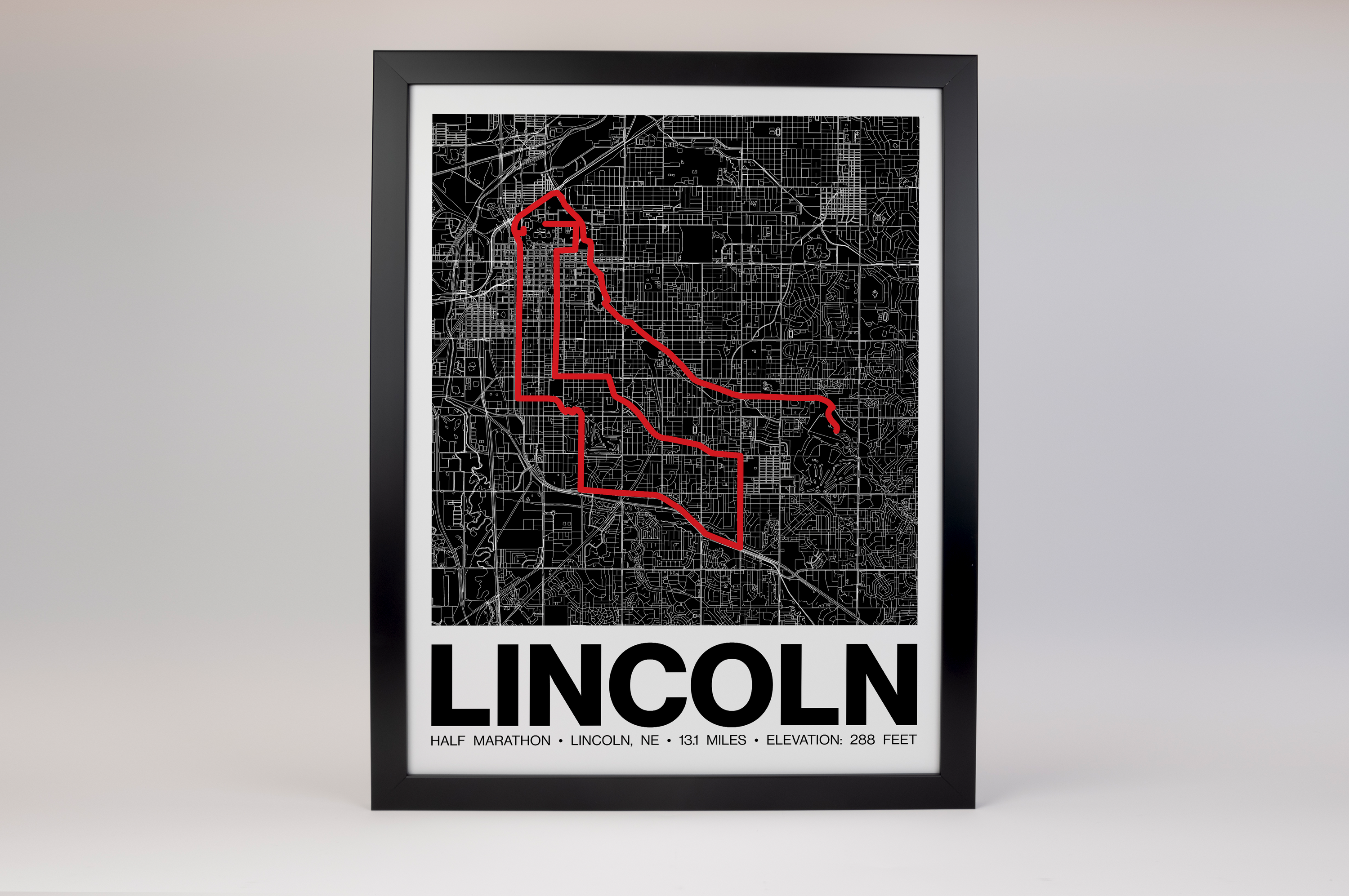 Lincoln Half Marathon Poster - Grid Style