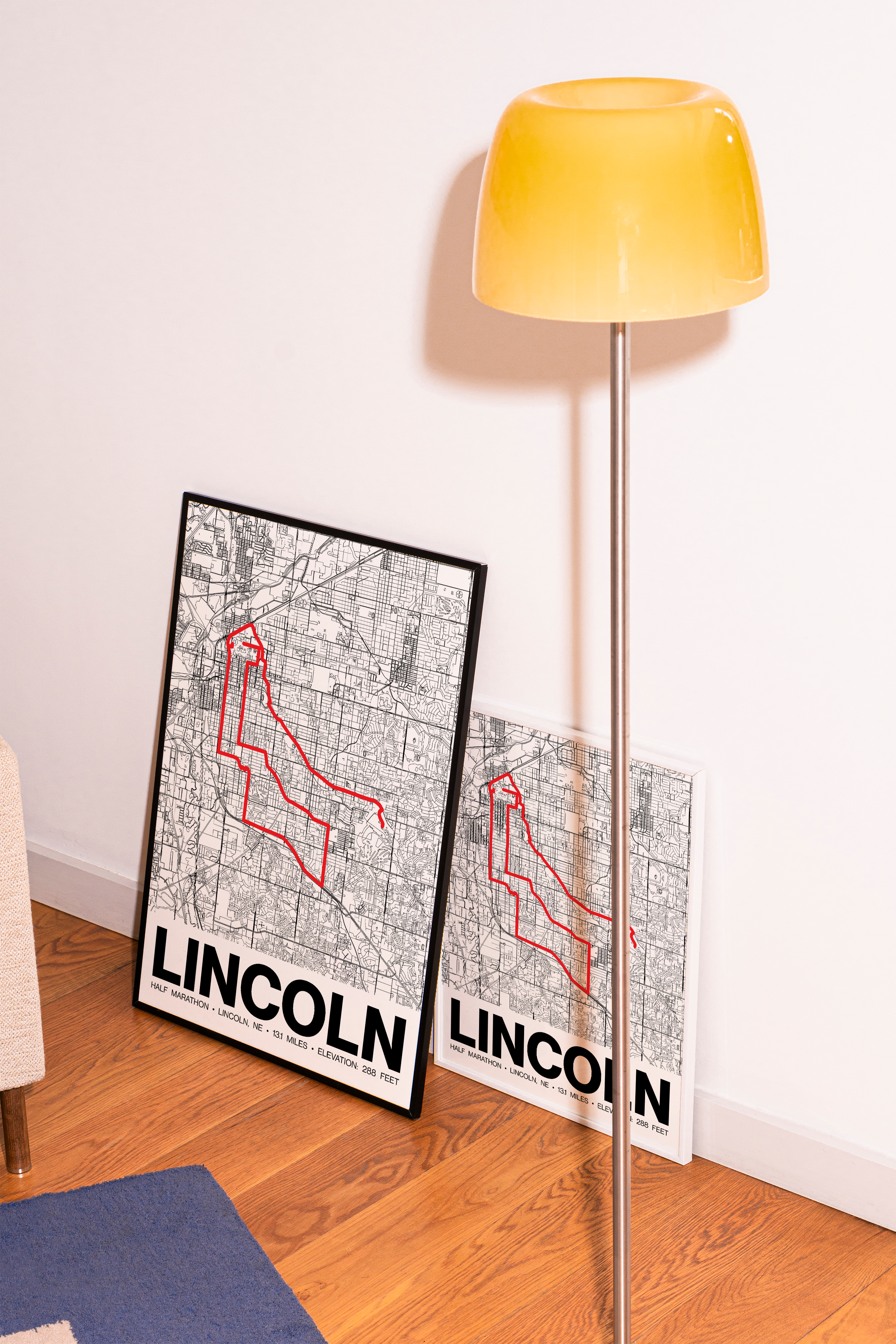 Lincoln Half Marathon Poster - Grid Style