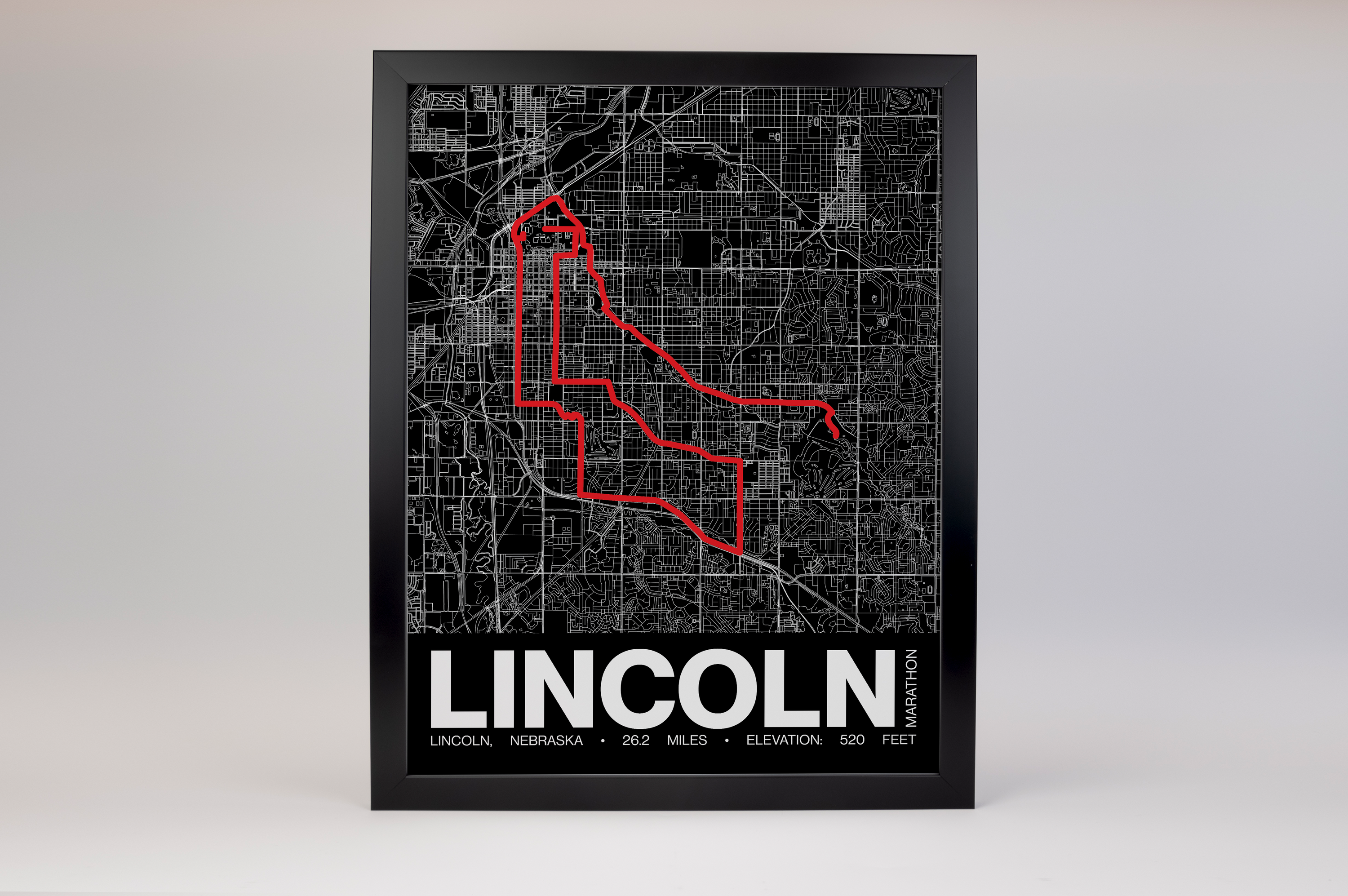 Lincoln Marathon Poster - Grid Style