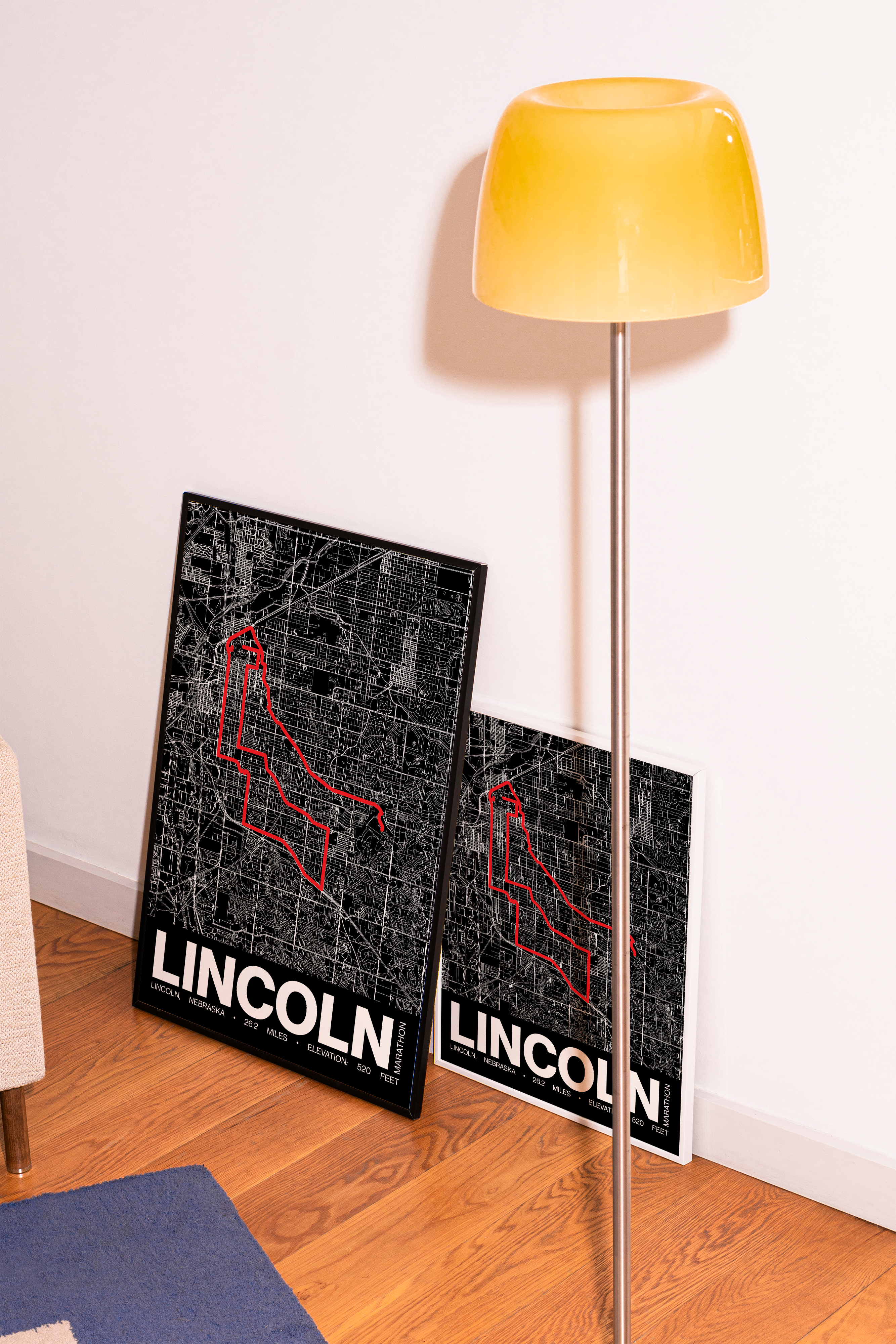 Lincoln Marathon Poster - Grid Style