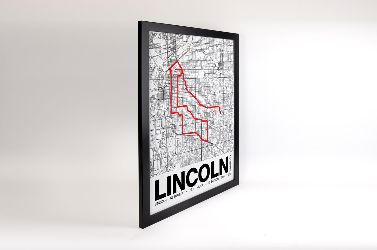 Lincoln Marathon Poster - Grid Style