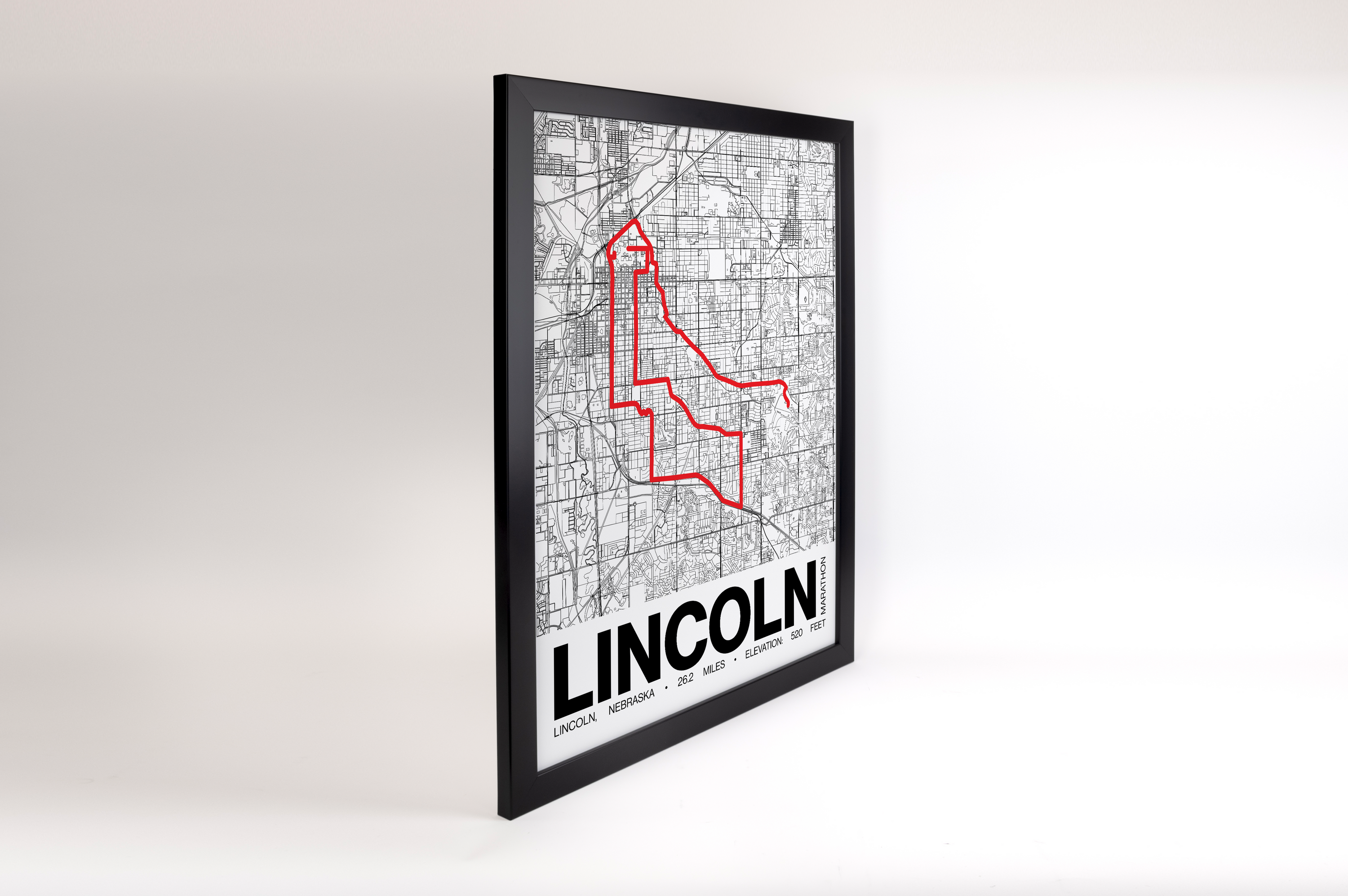 Lincoln Marathon Poster - Grid Style