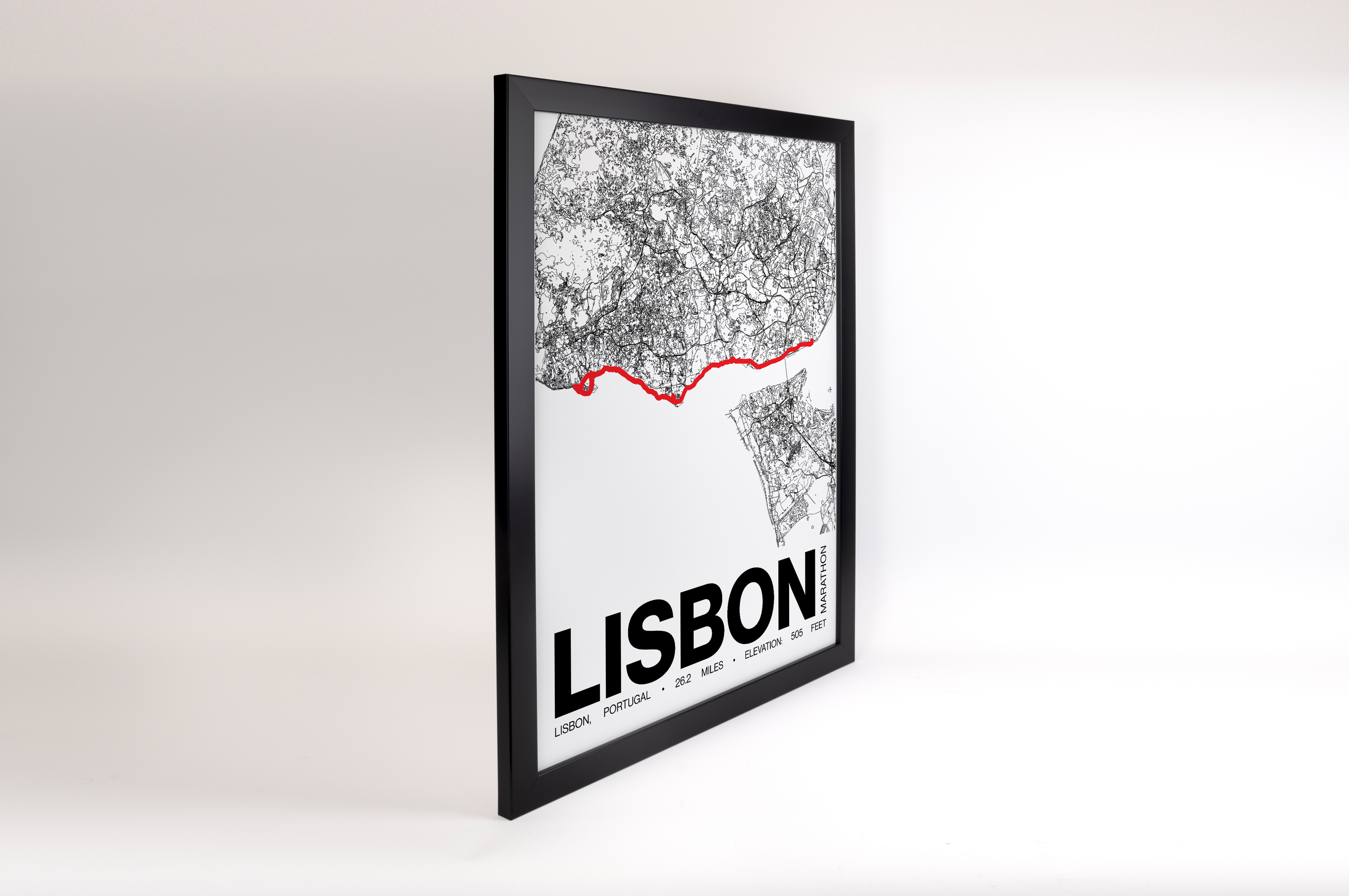 Lisbon Marathon Poster - Grid Style