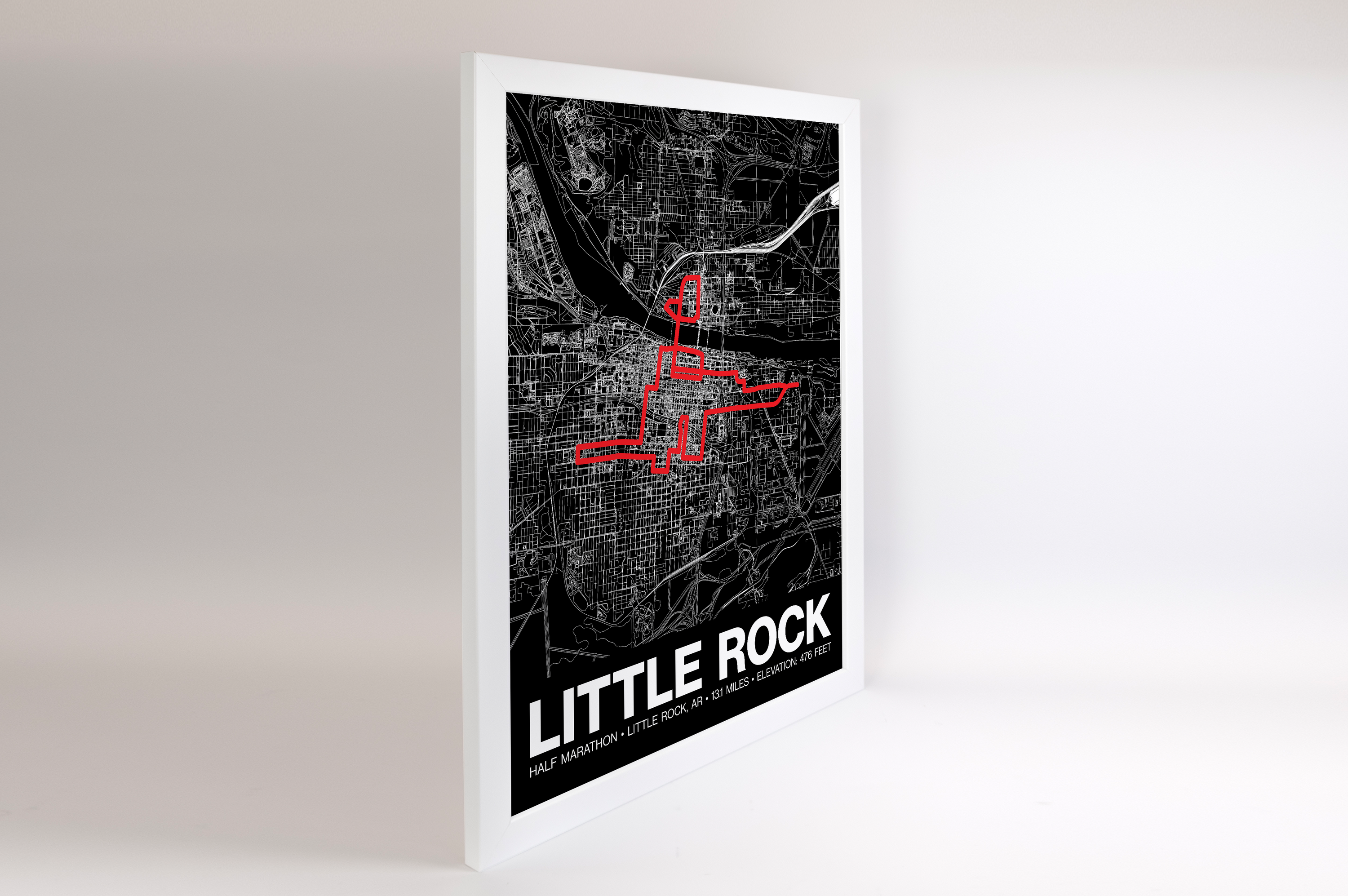Little Rock Half Marathon Poster - Grid Style