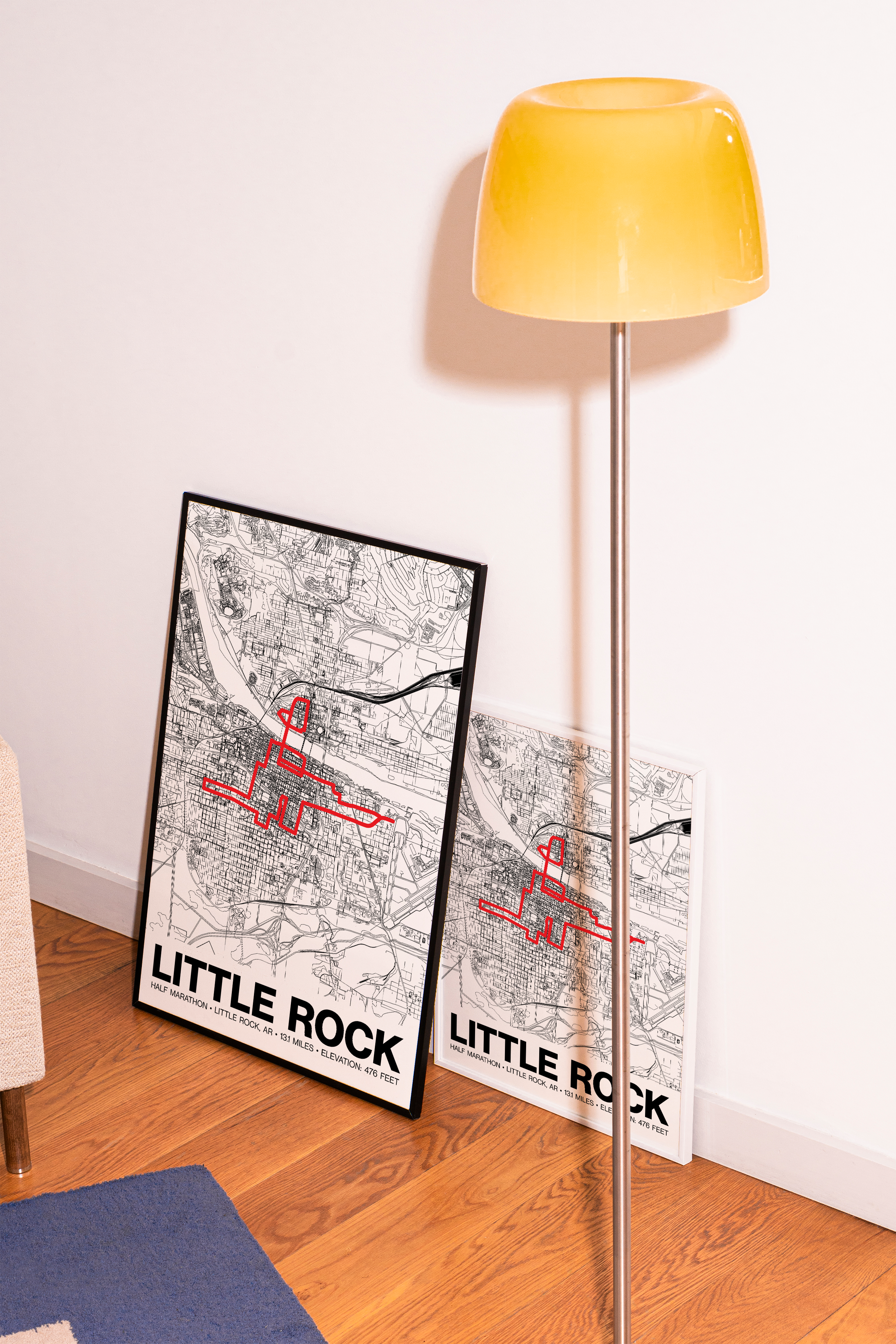 Little Rock Half Marathon Poster - Grid Style