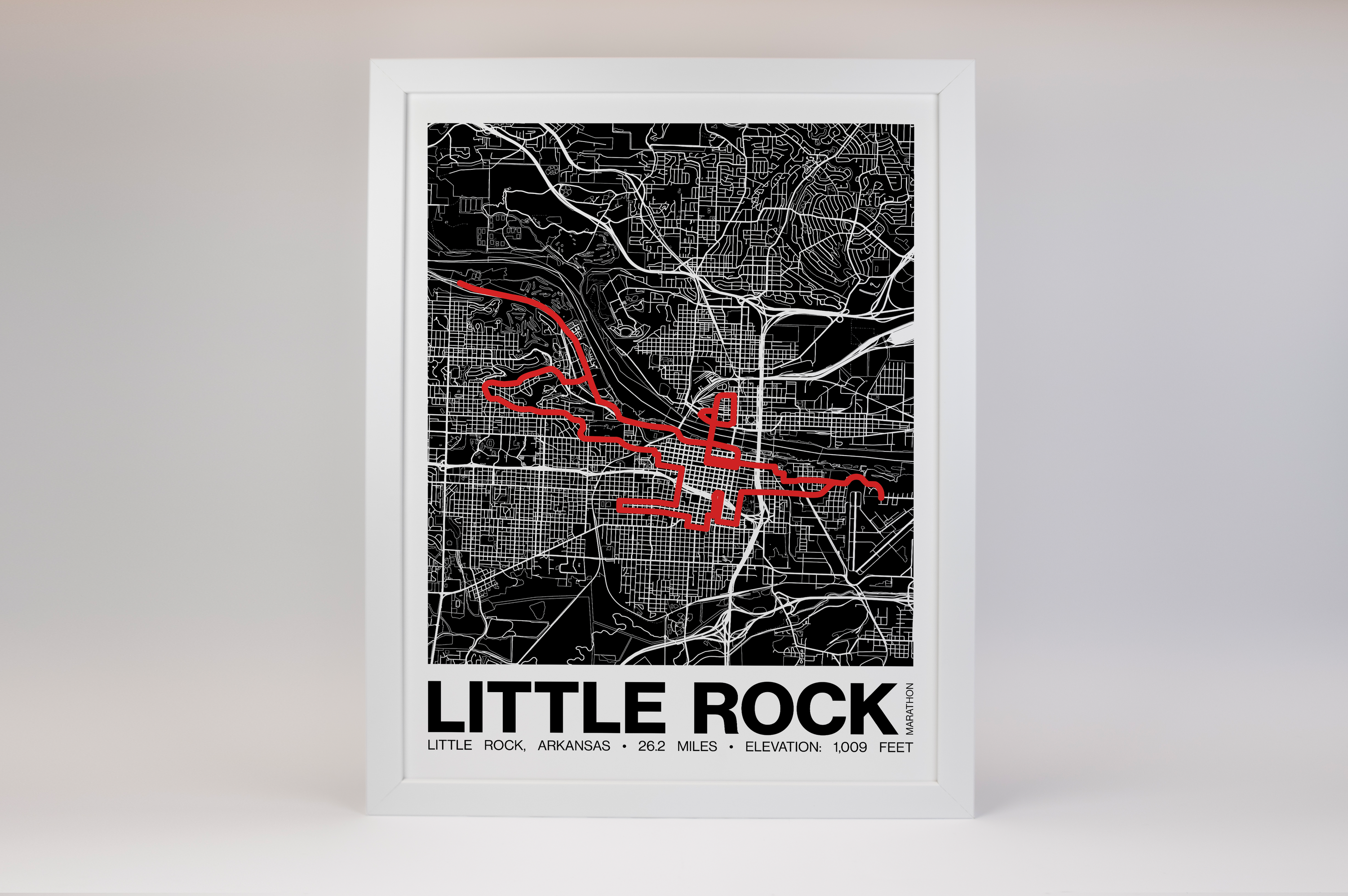 Little Rock Marathon Poster - Grid Style