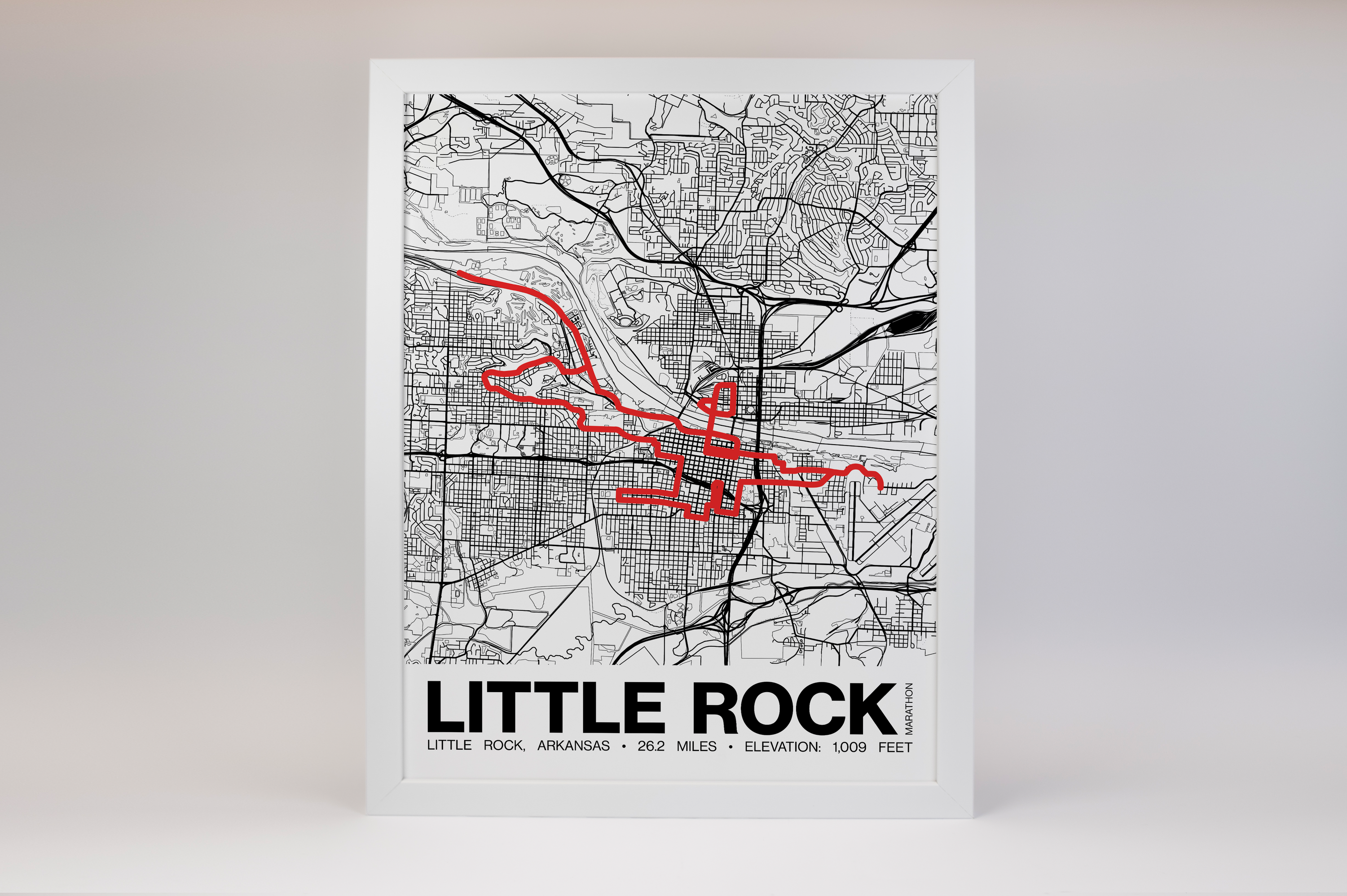 Little Rock Marathon Poster - Grid Style