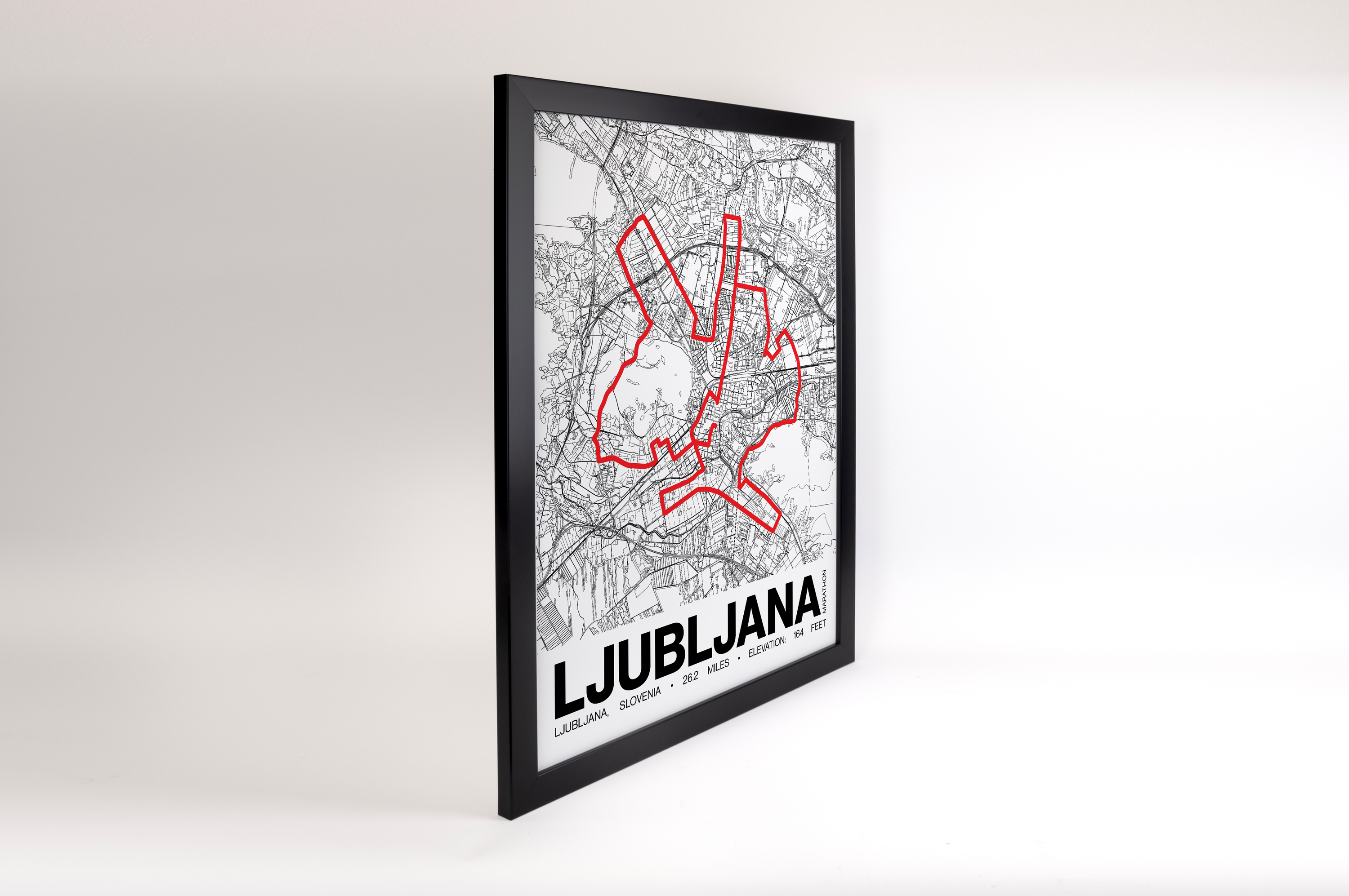 Ljubljana Marathon Poster - Grid Style