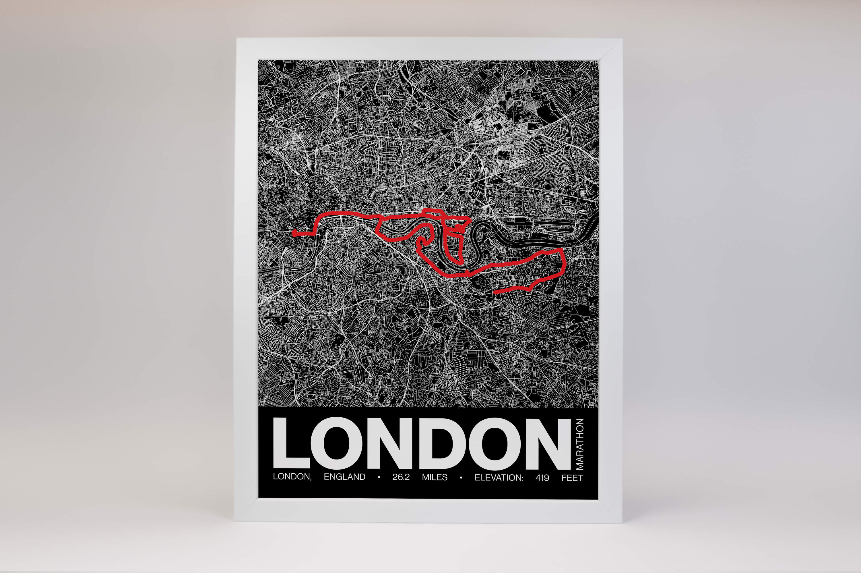 London Marathon Poster - Grid Style