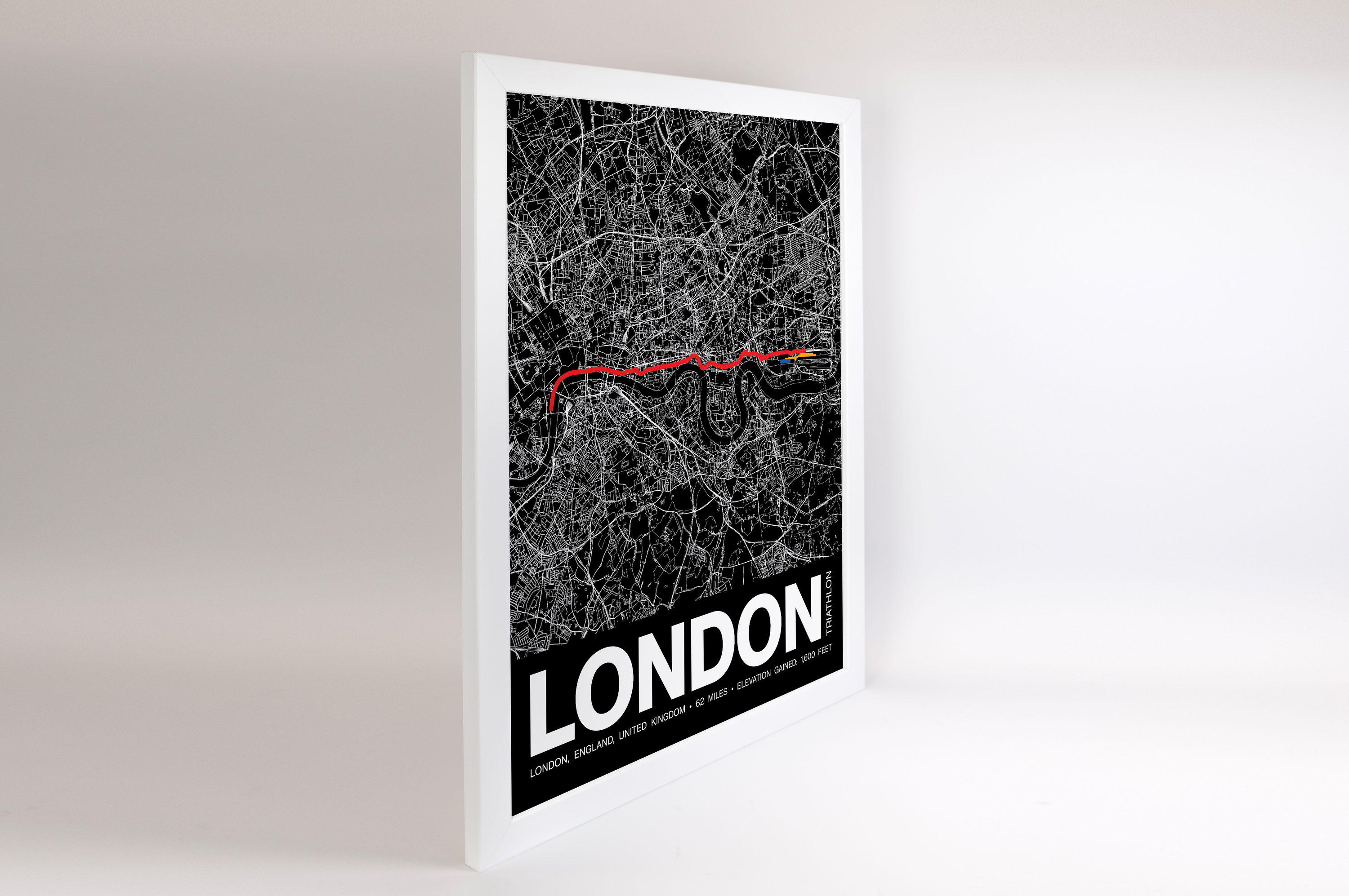 London Triathlon Poster - Grid Style