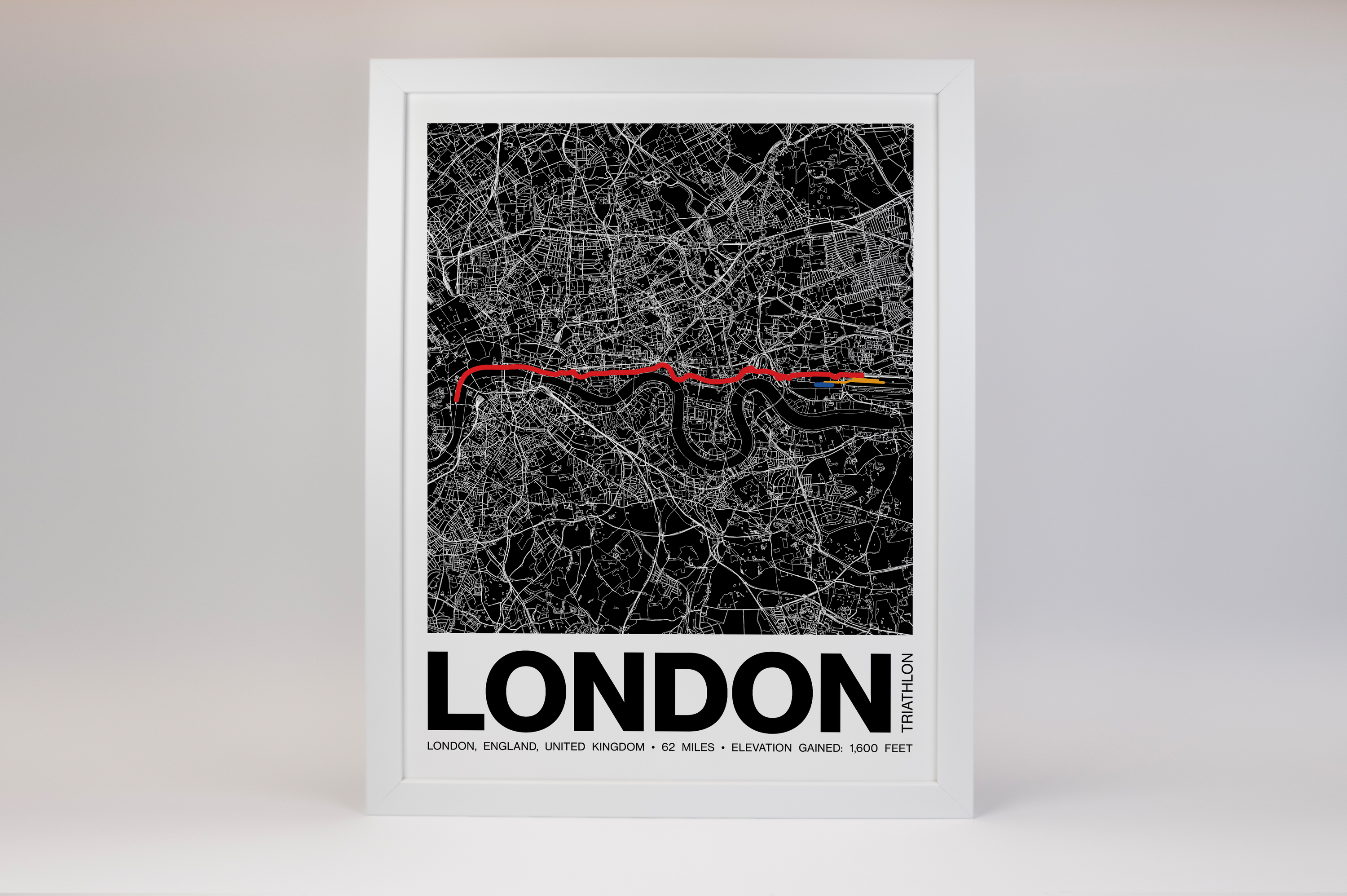 London Triathlon Poster - Grid Style